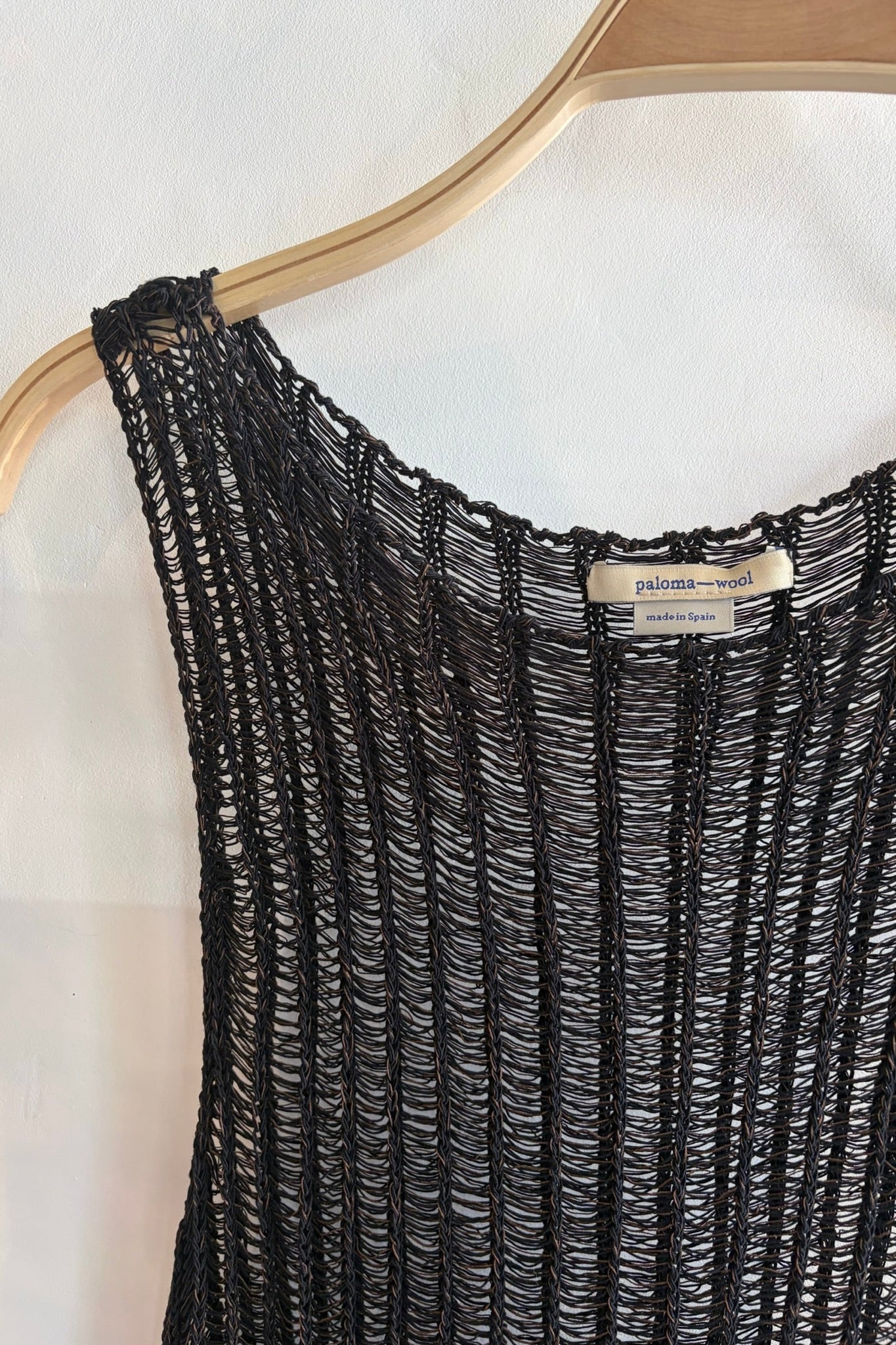 Pre-Loved Paloma Wool Knit Tank / Black &amp; Brown / Size M