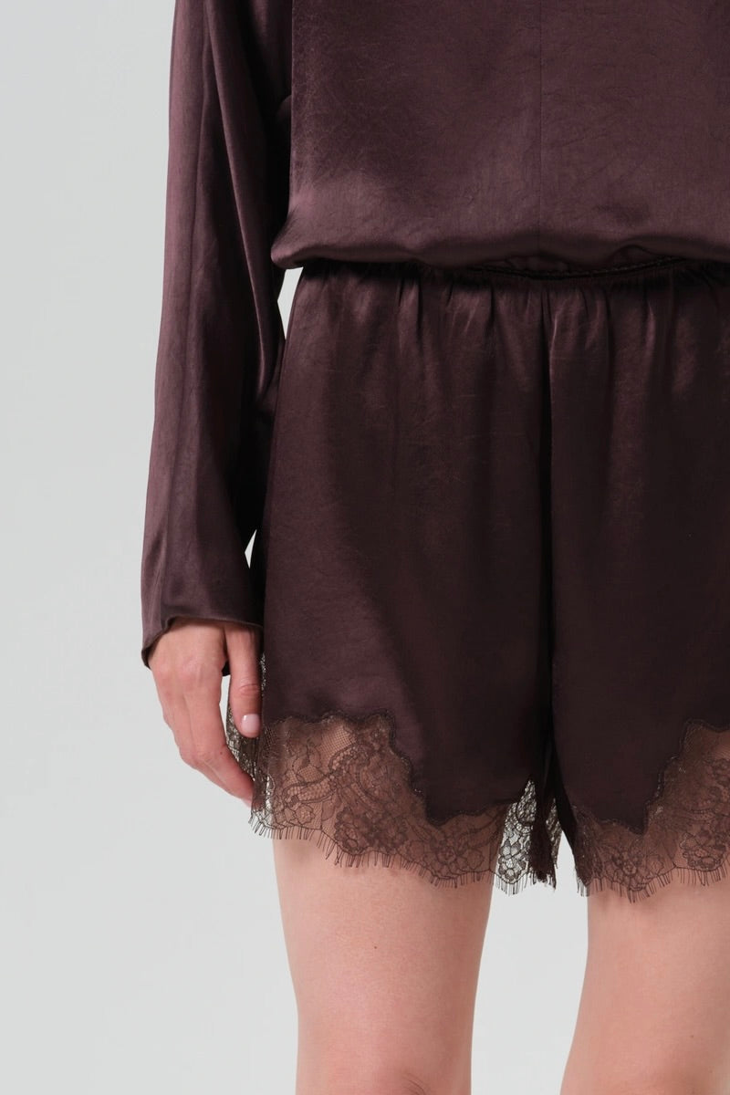 Citizens Of Humanity Lace Trimmed Tap Short / Espresso