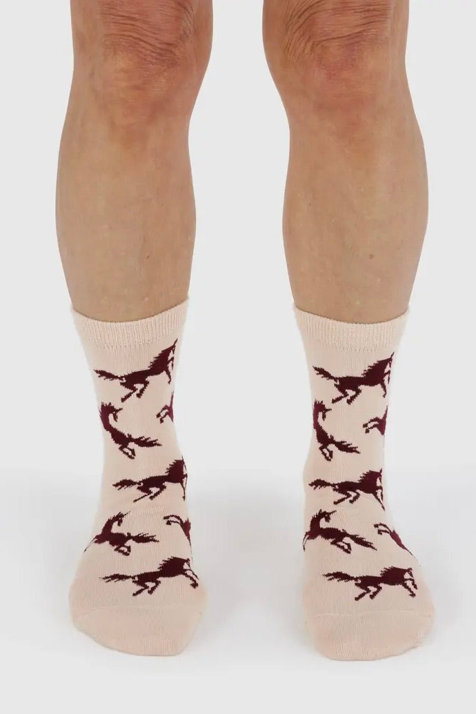 Baggu Crew Sock / Horses