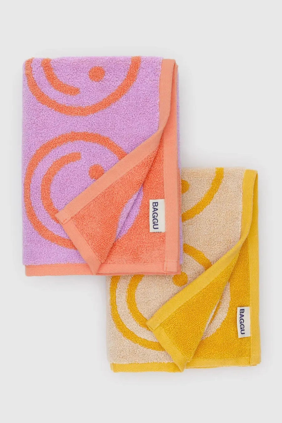 Baggu Hand Towel Set of 2 / Happy Lilac Marigold