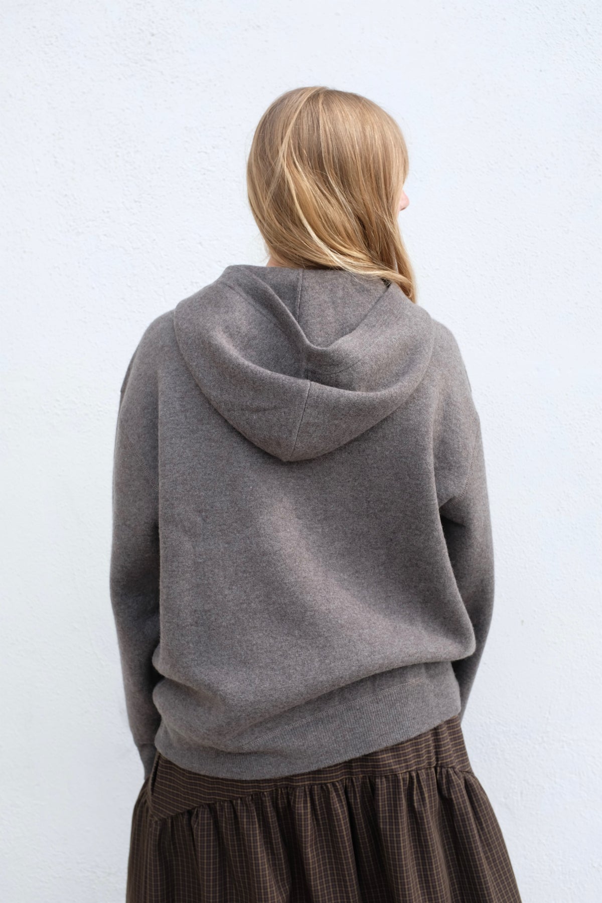 Studio Nicholson Cope Double Knit Cashmere Hoodie / Mouse