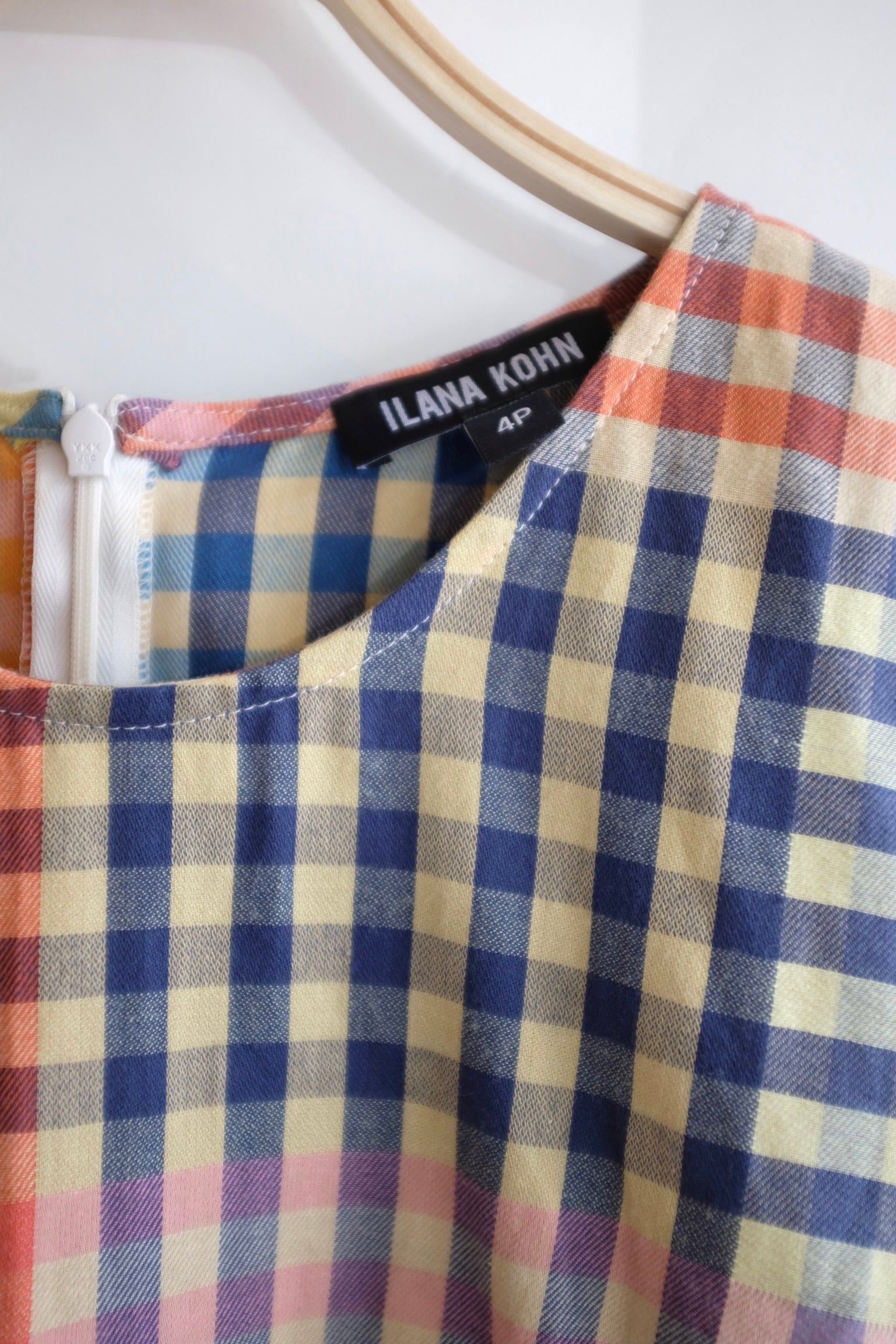 Pre-loved / Ilana  Khon Picnic Plaid Playsuit / Size 4P