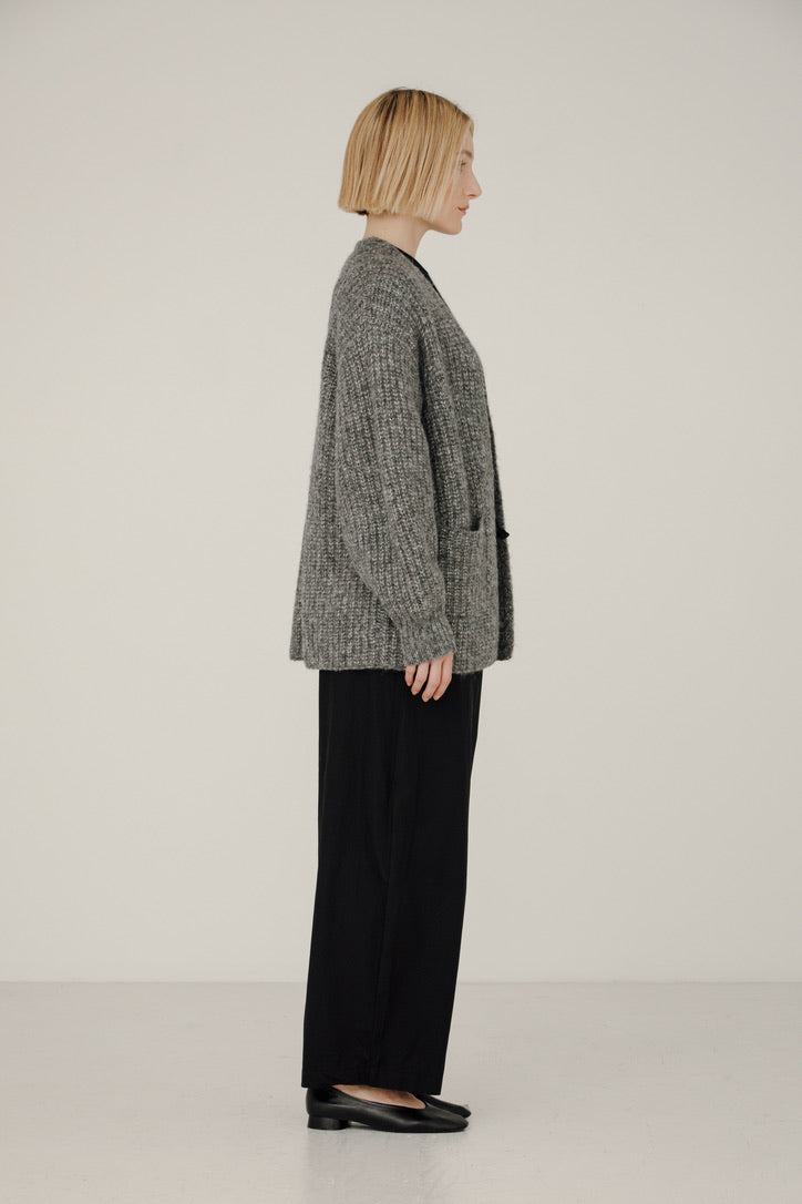 Bare Knitwear Marine Cardigan / Granite