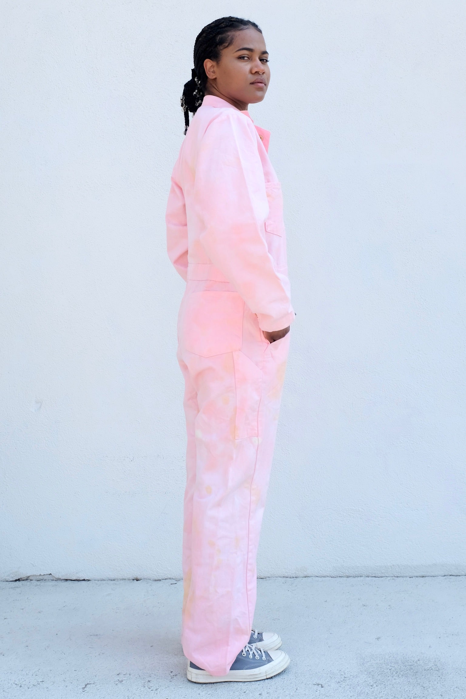 Pink 2024 coverall jumpsuit