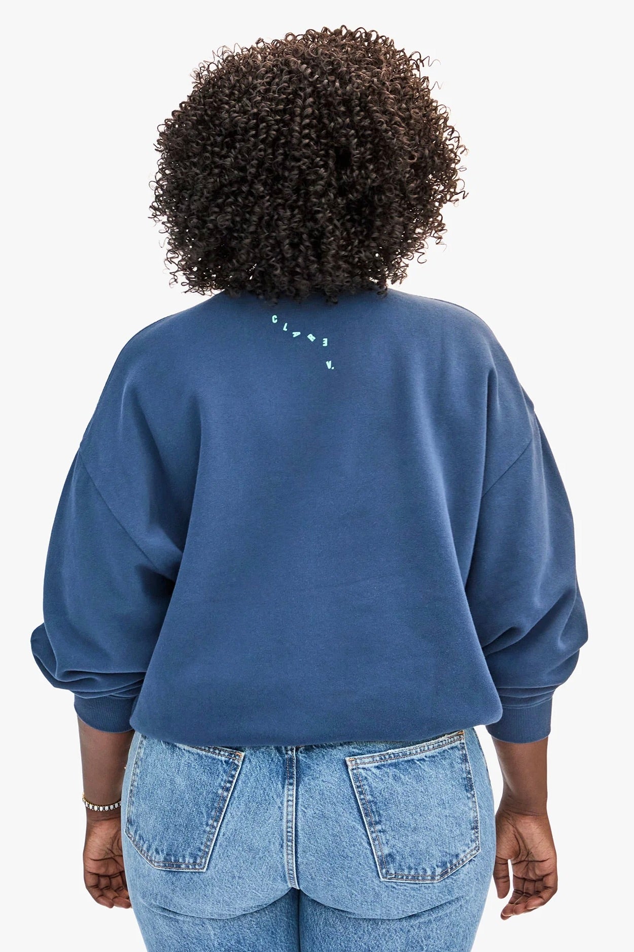 Oversized Sweatshirt / Navy + Mint CIAO