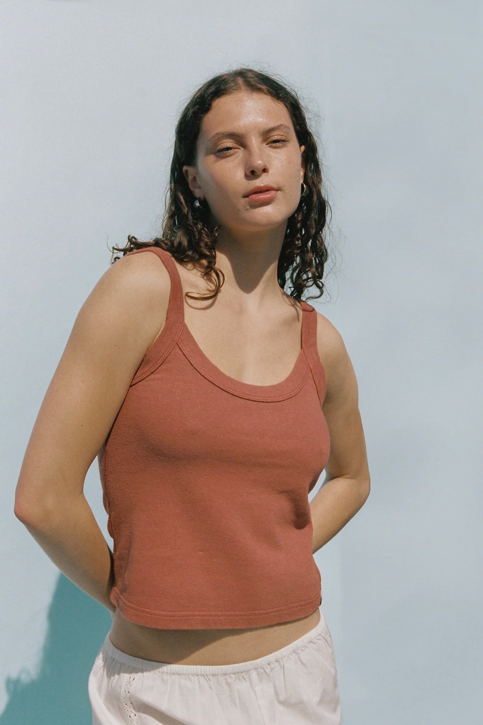 Merge Breeze tank top / Burnt Orange Sunset