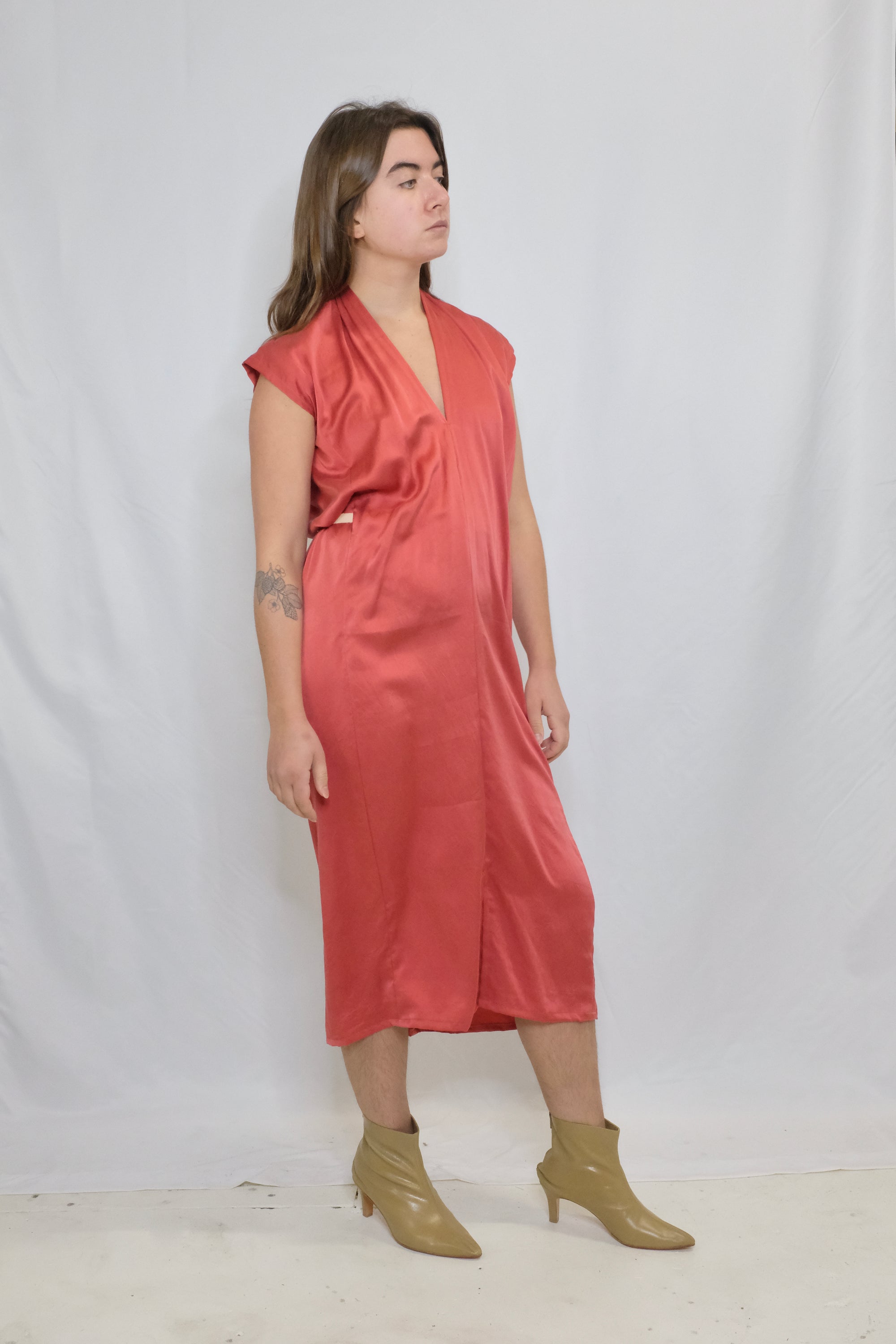 Pre-loved / Miranda Bennet Silk Charmeuse Knot Dress / One Size