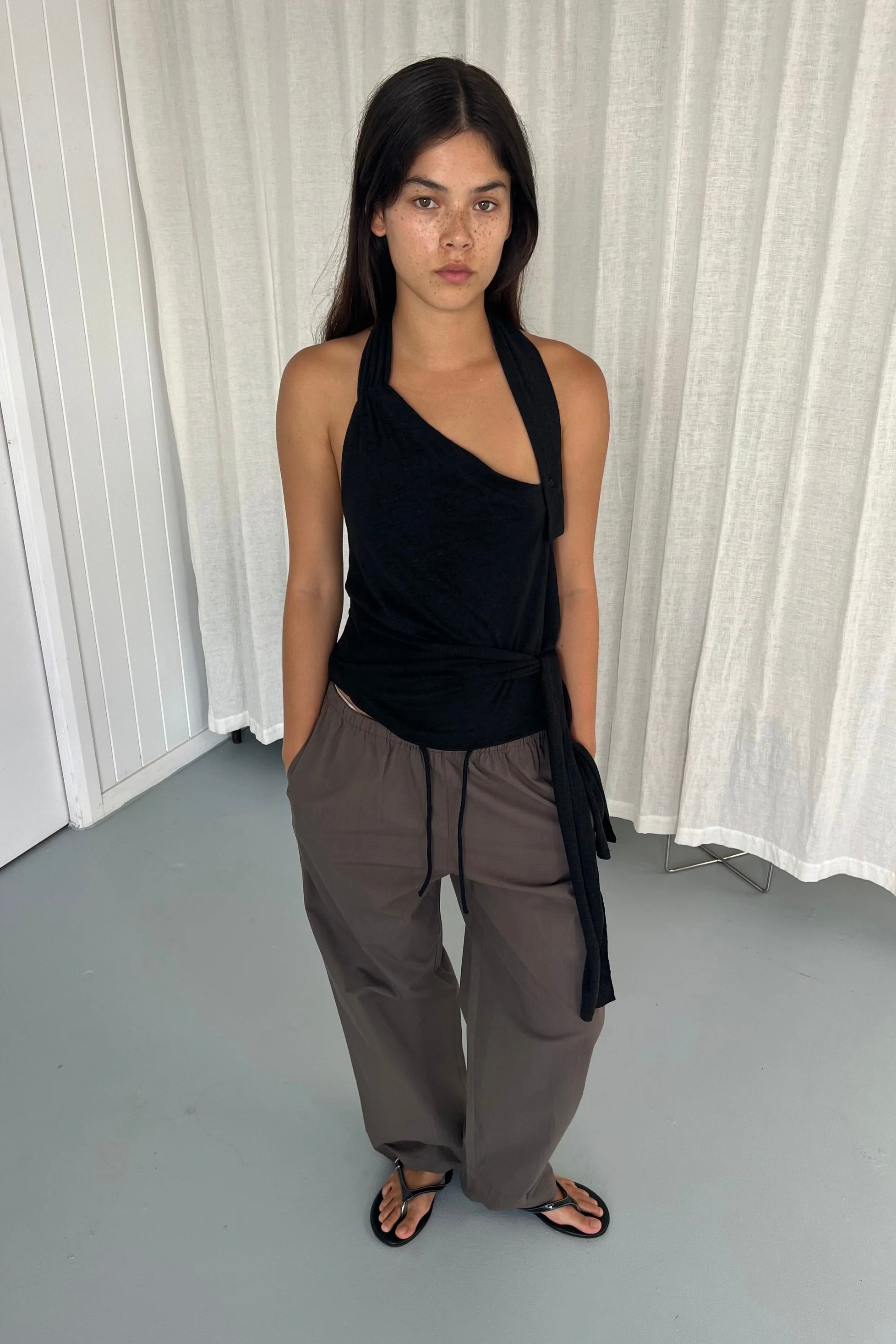 Deiji Layered Pant / Khaki Check