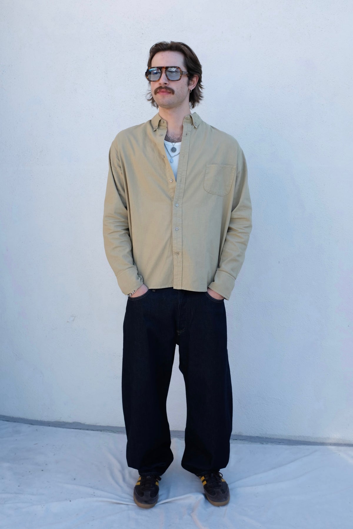 Jungmaven Catalina Button Down Shirt / Desert Khaki