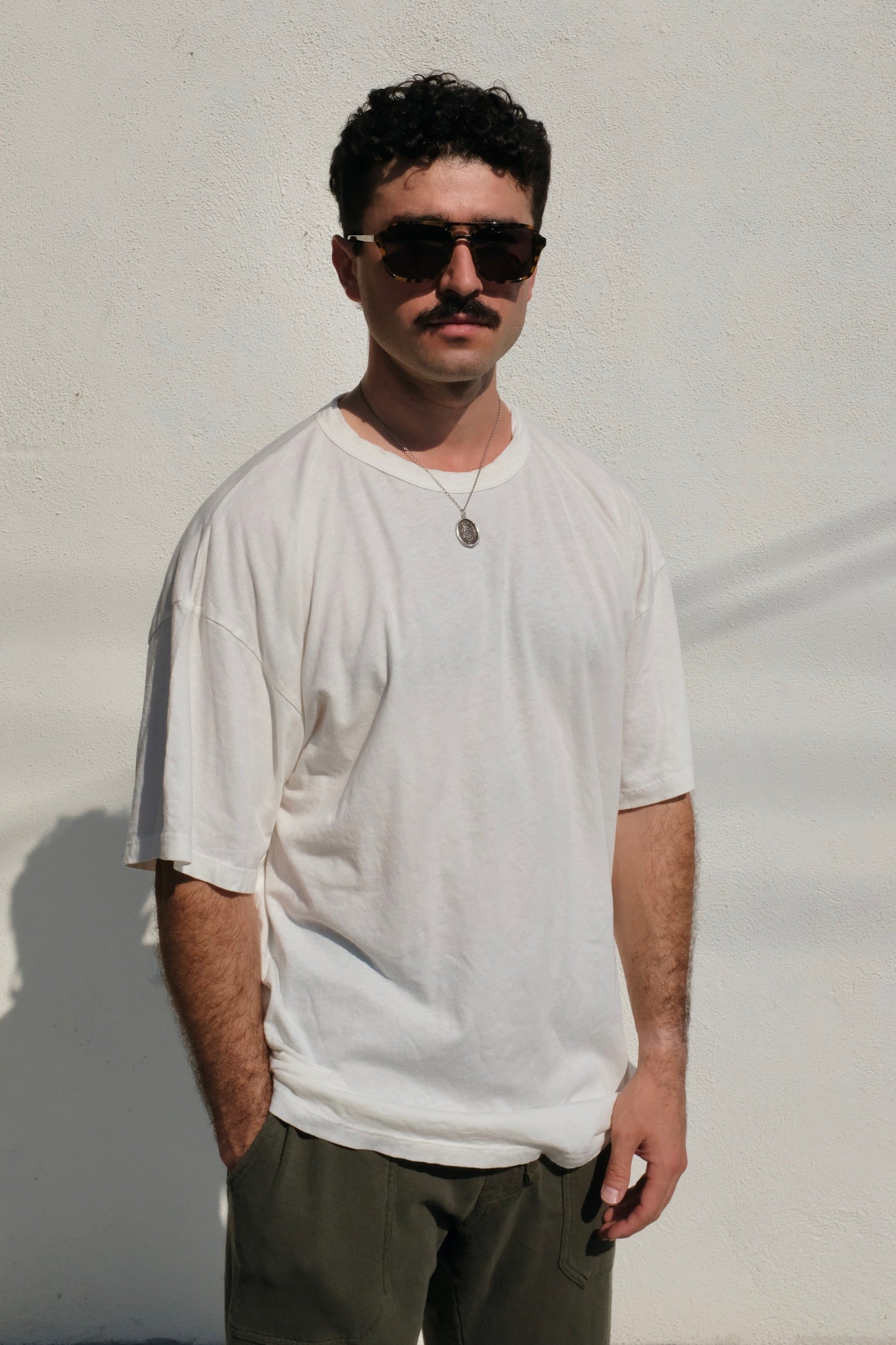 Jungmaven Index Oversized Tee / Washed White