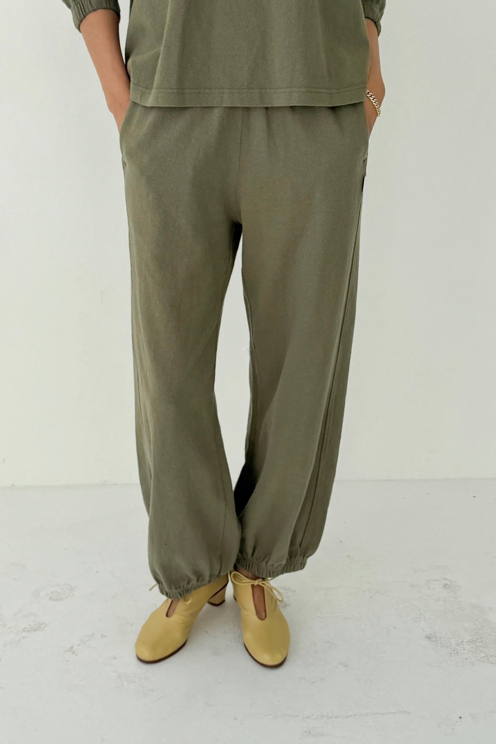 Le Bon Shoppe Cotton Jersey Balloon Pant / Herb