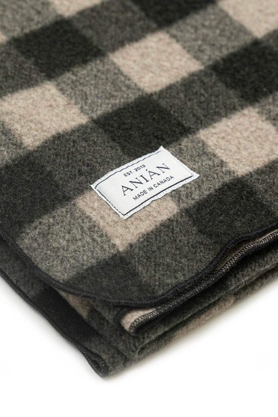 Anián Agnello Wool Blanket / Forest Buffalo Check
