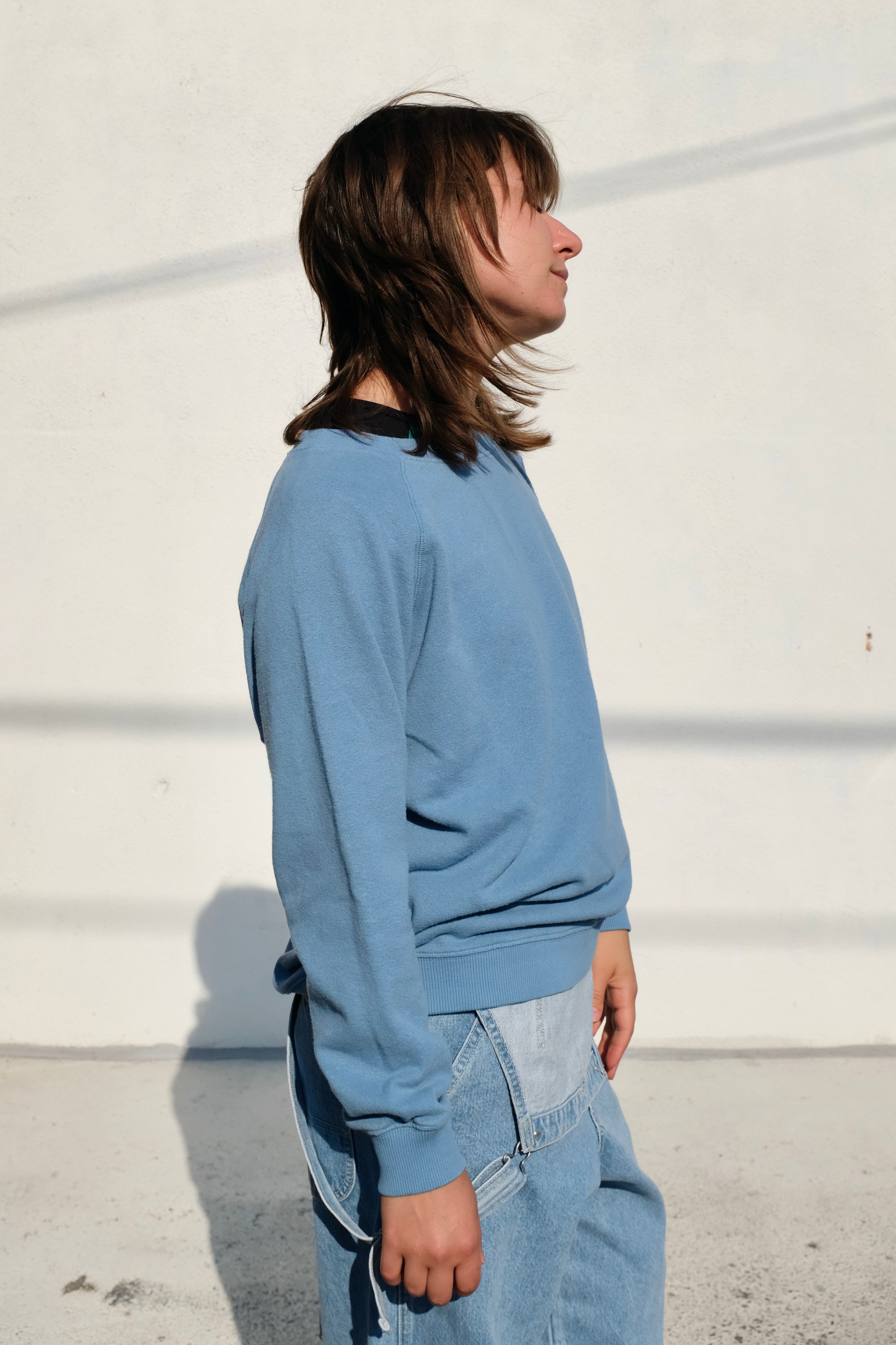 Jungmaven Bonfire Long Sleeve Raglan / Blue Heaven
