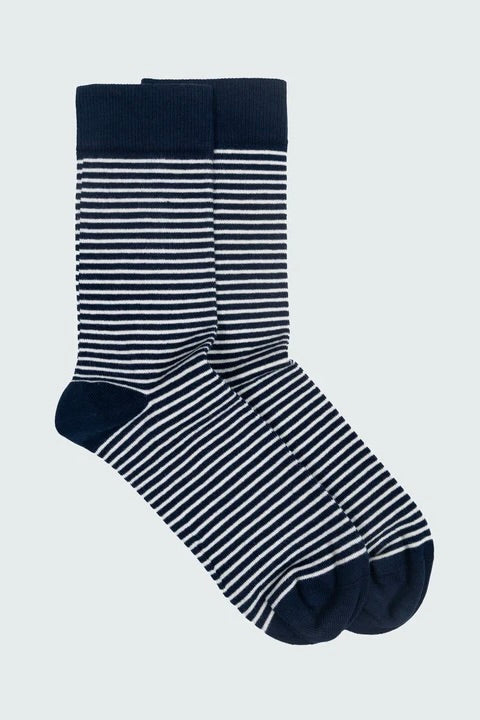 Holm Sock / Navy + Ecru