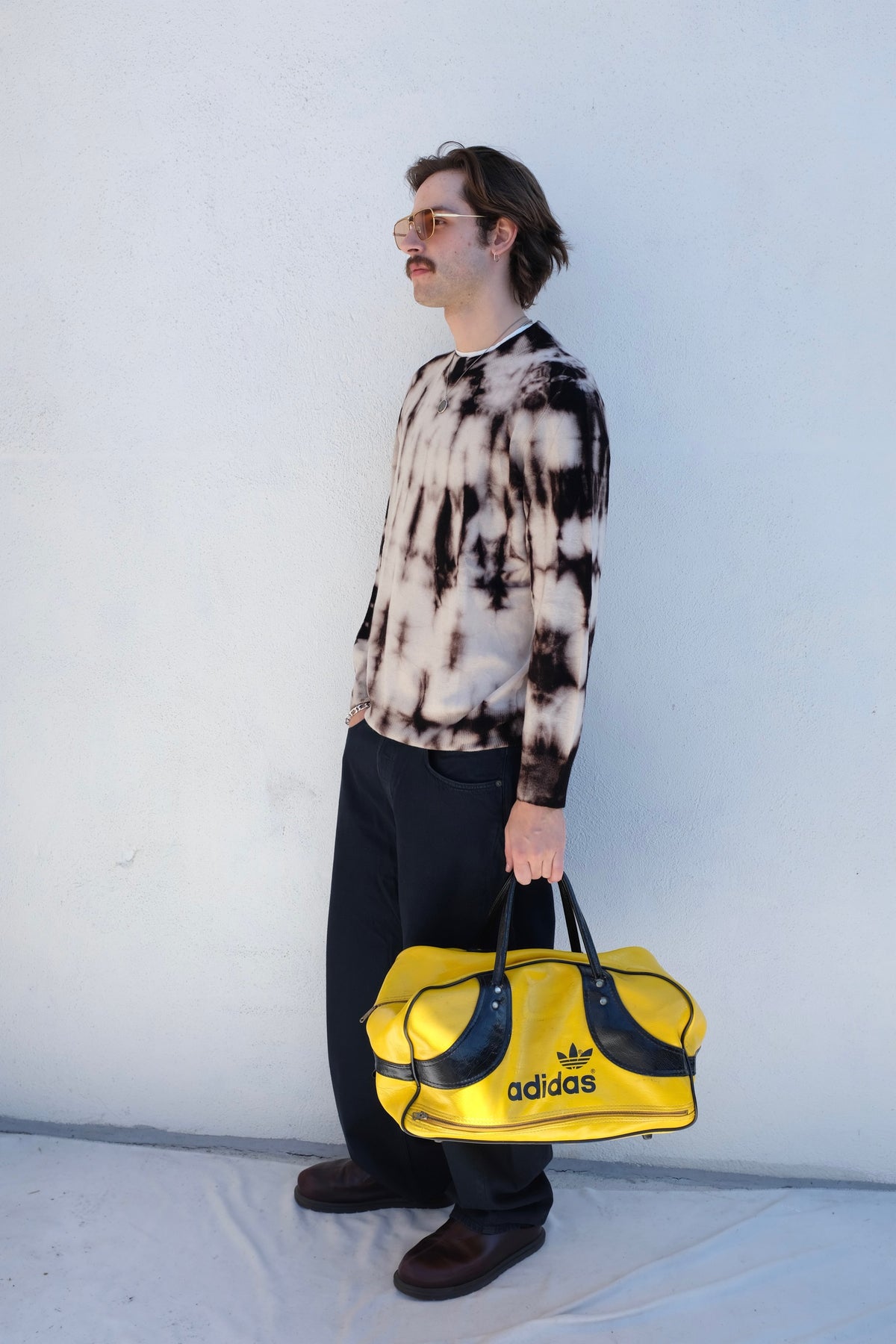 Dinadi Merino Shibori Sweater / Espresso Brown