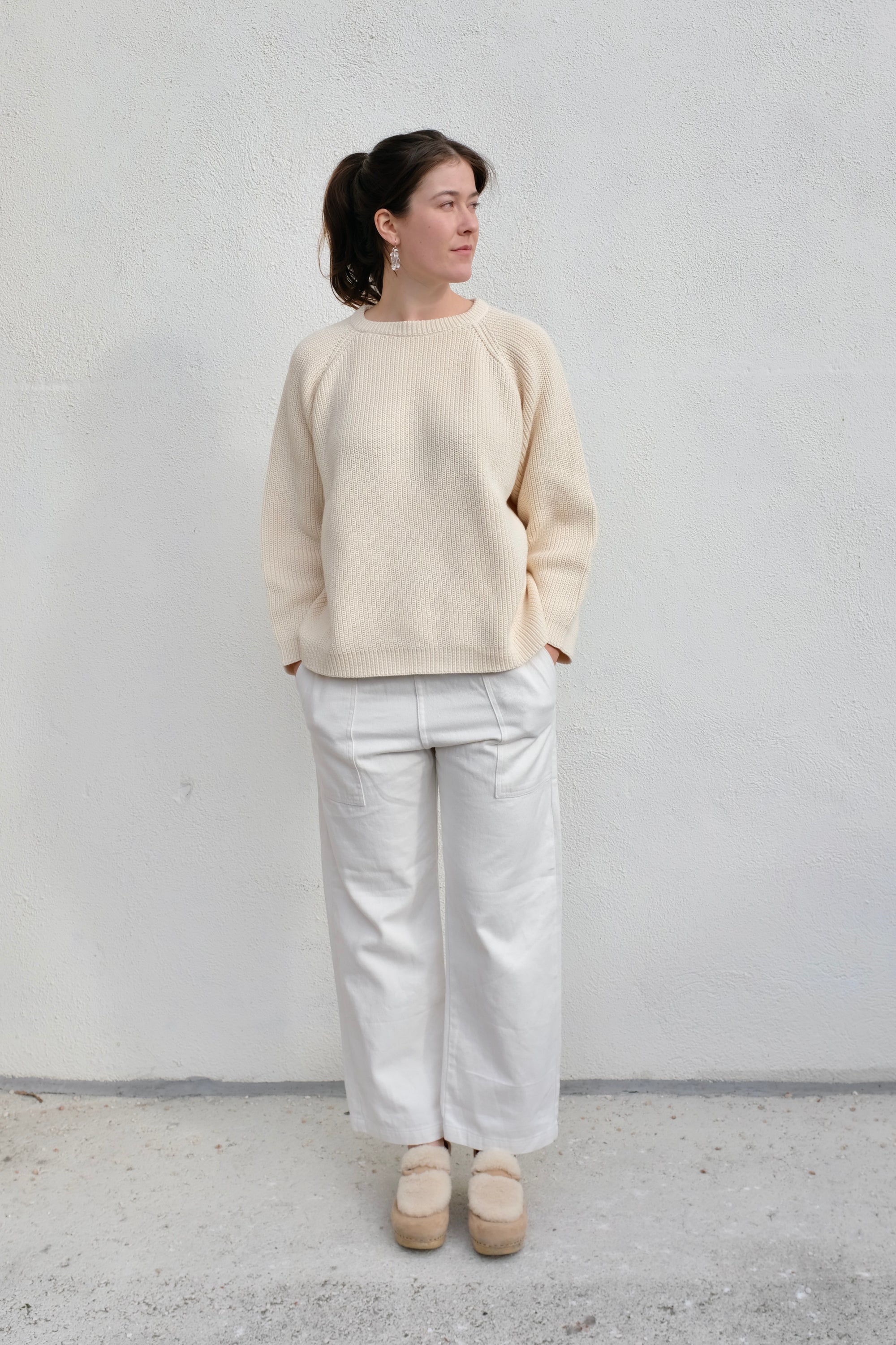 Hank Pullover / Ivory Cotton