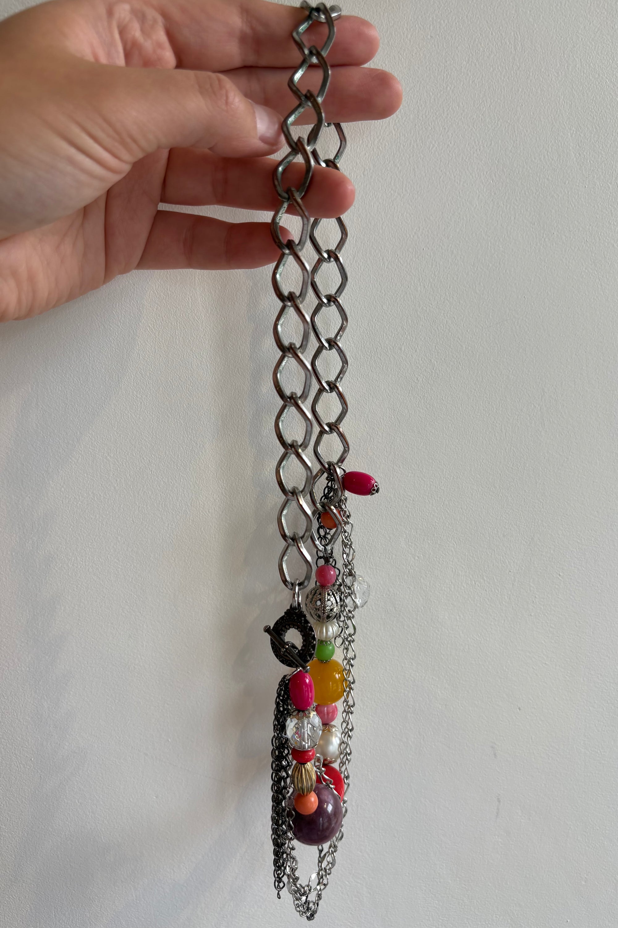 Pre-Loved / Toodlebunny Vintage bead, multi-strand necklace / Pink