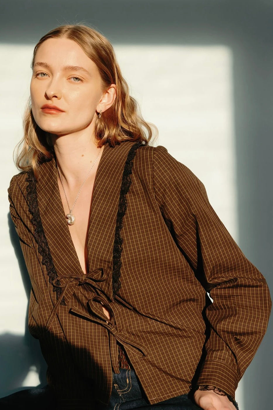 Ira Top / Toasted Gingham