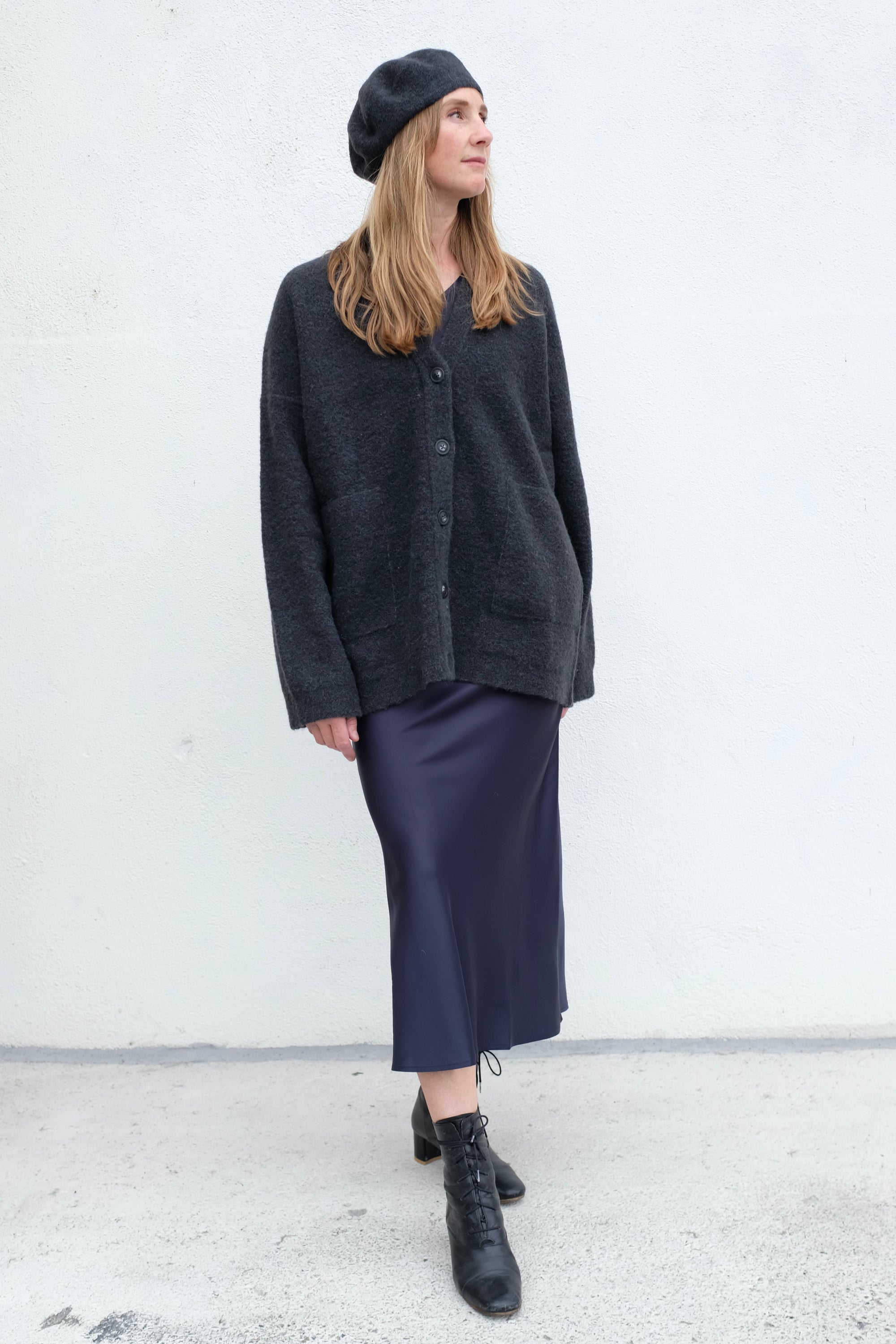 Lauren Manoogian Fleece Cardigan / Ink