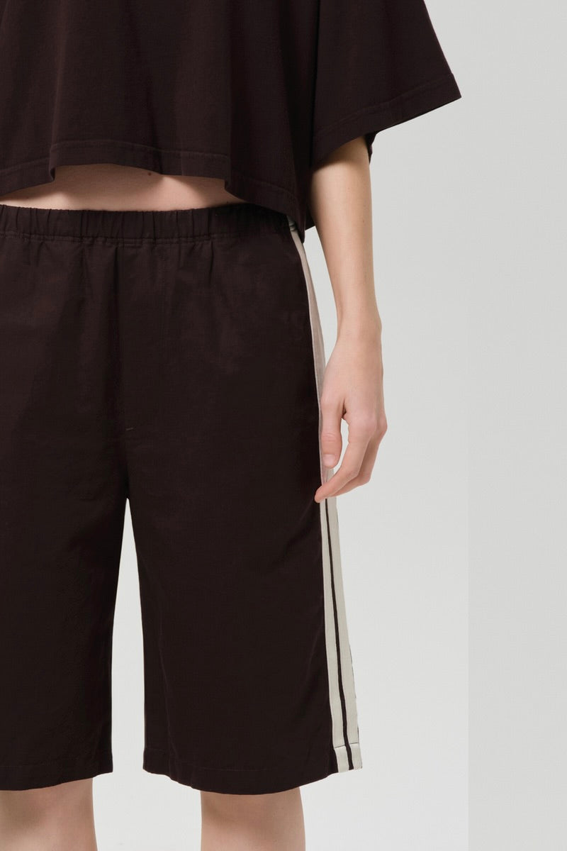 Anais Pull On Track Short / Chocolate