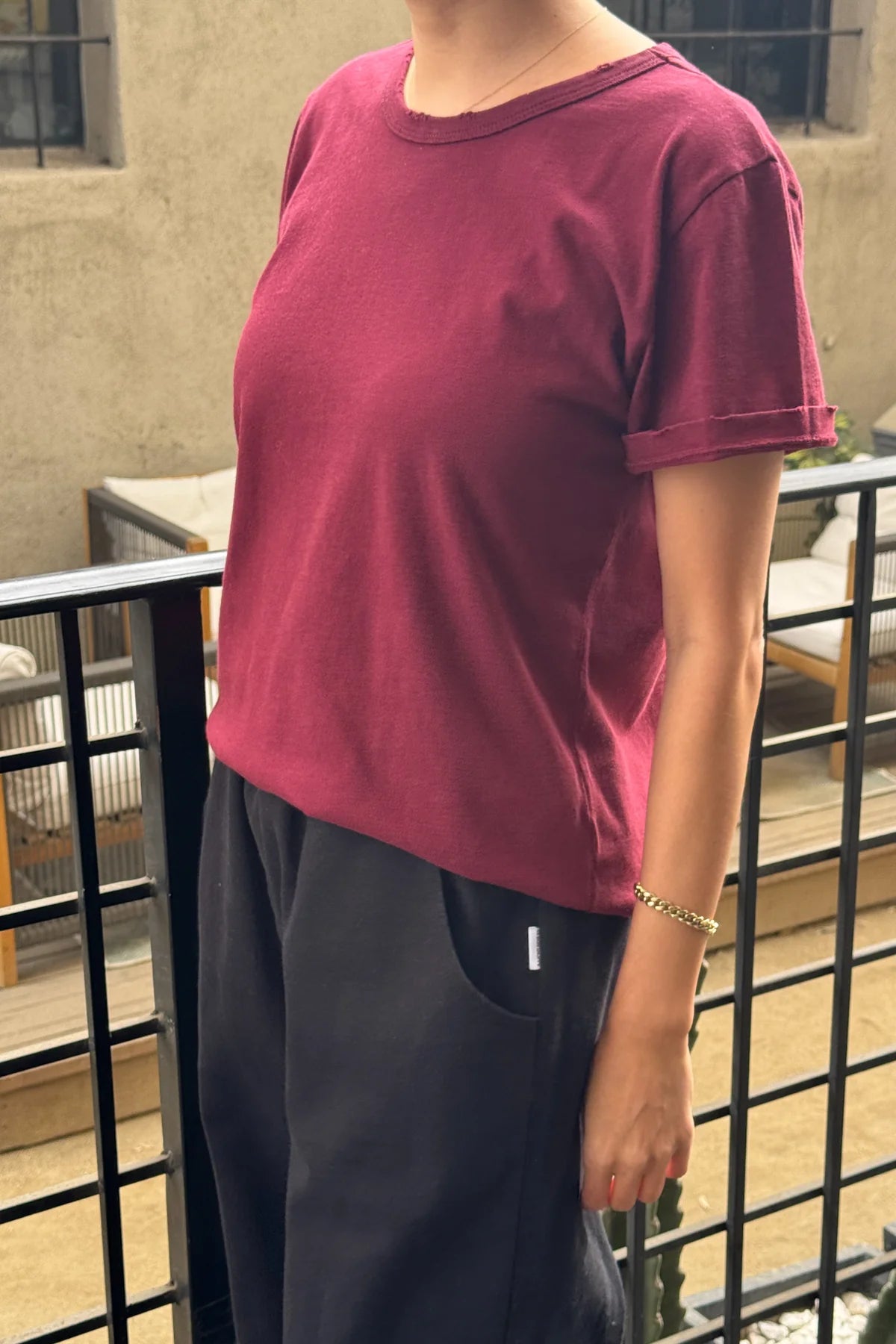 Le Bon Shoppe Vintage Boy Tee (Organic Cotton) / Burgundy