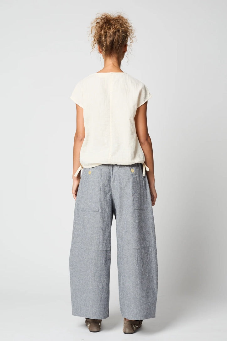 Atelier Delphine Slip On Blouse Cap Sleeve / Kinari