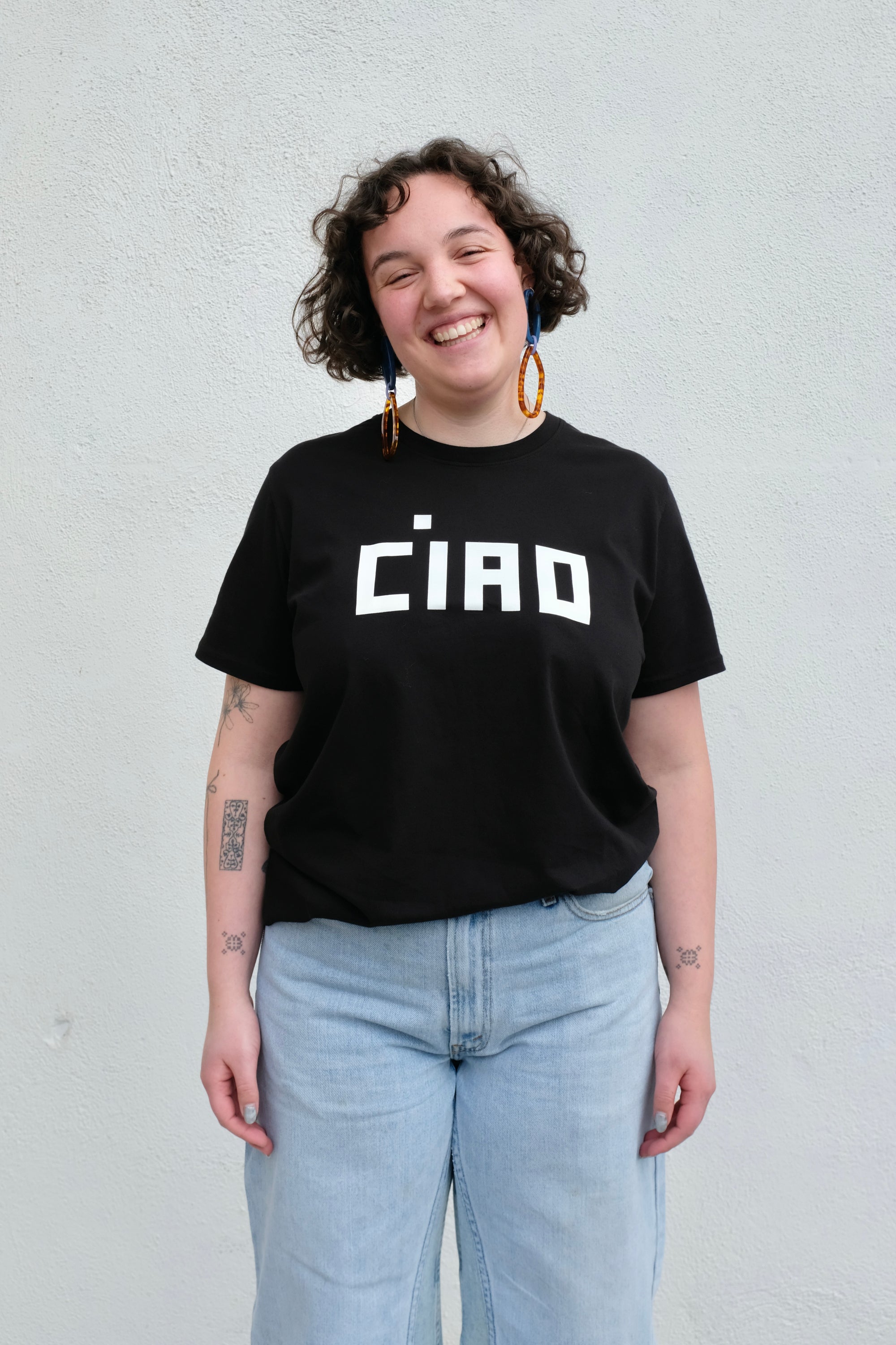 Clare V. Original Tee / Black+Cream CIAO