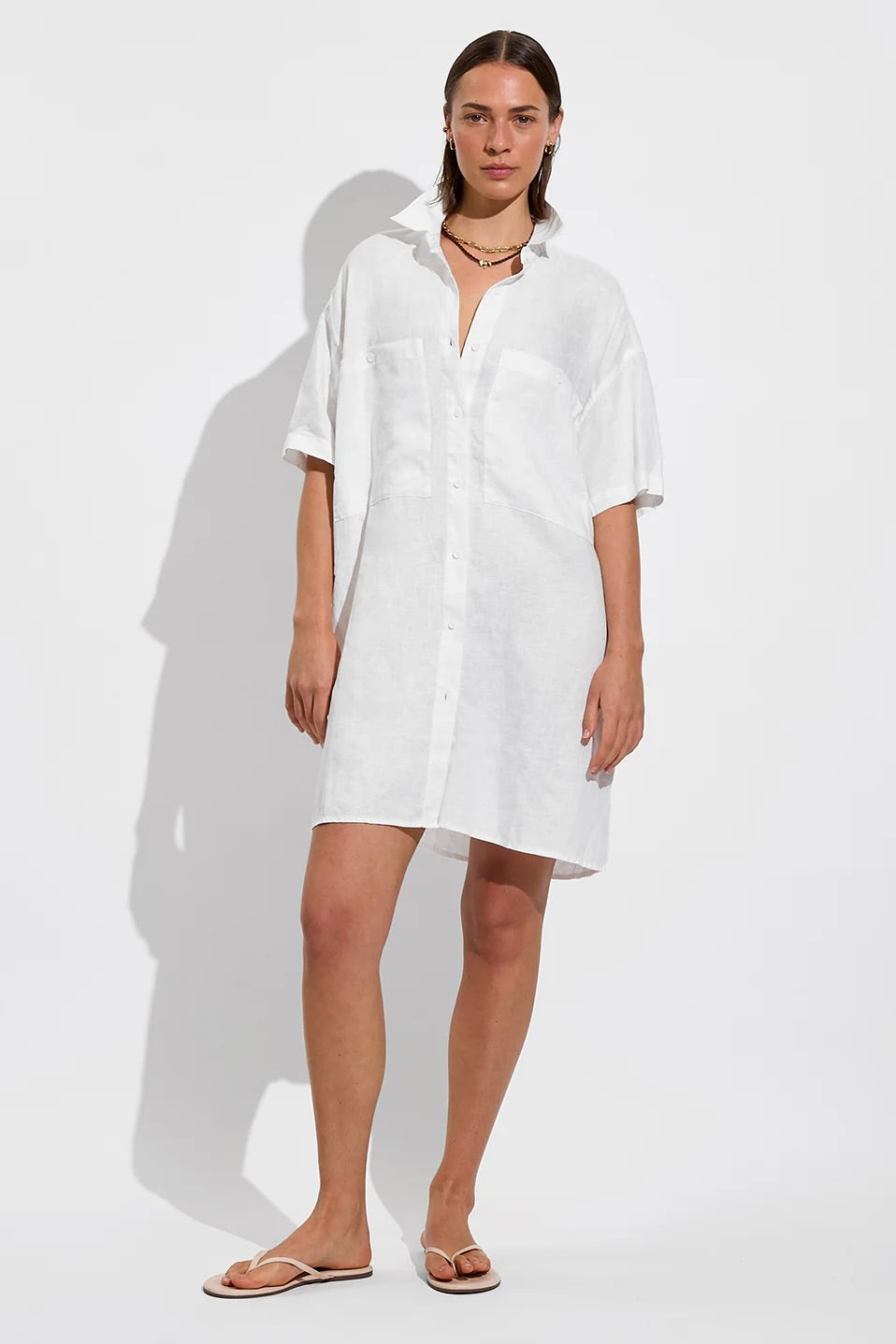 Left On Friday Getaway Mini Dress / Coconut