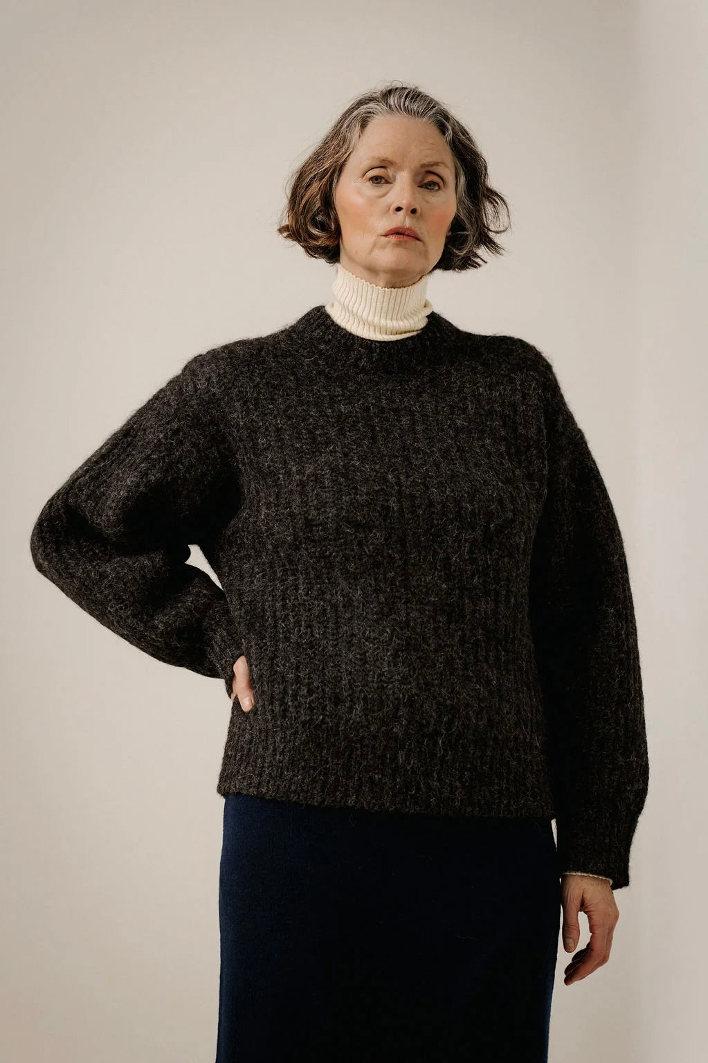 Lofty Alpaca Crewneck / Basalt