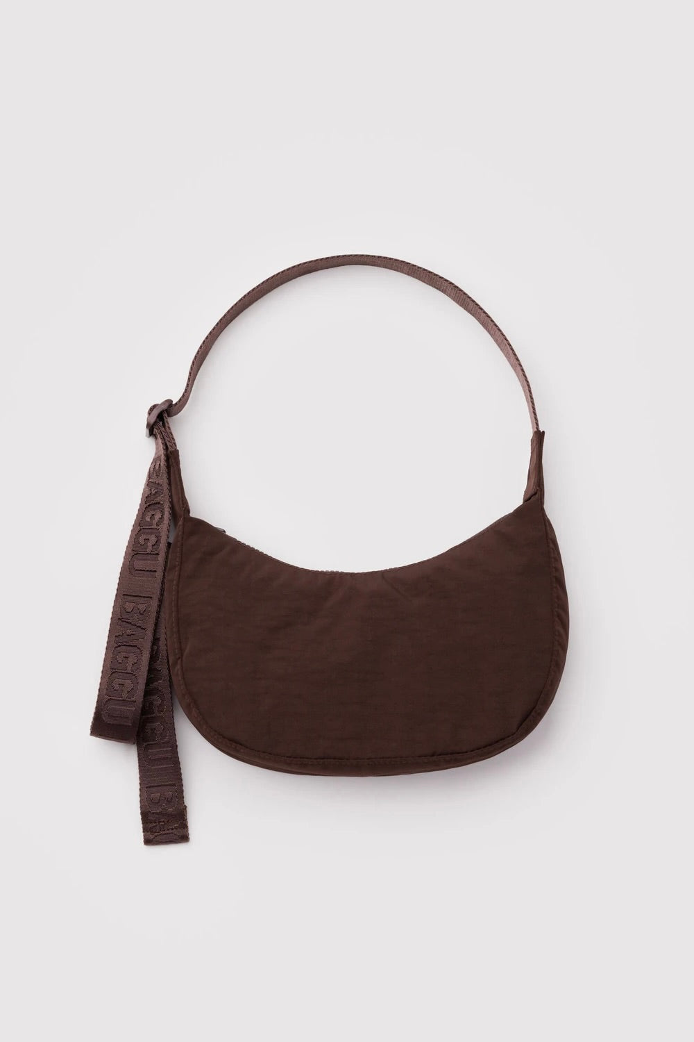 BAGGU Small Nylon Crescent Bag / Coffee