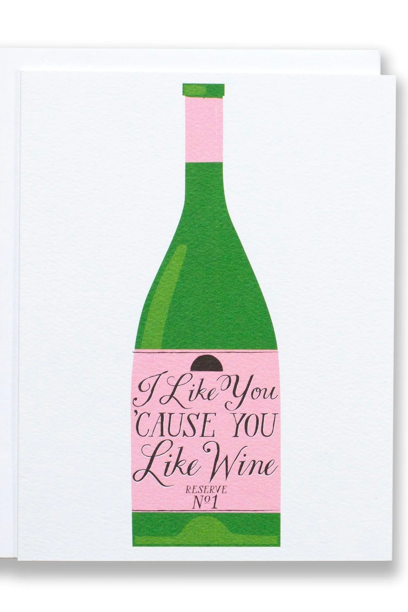 Banquet Note Card / I Like You 'Cause You Like Wine