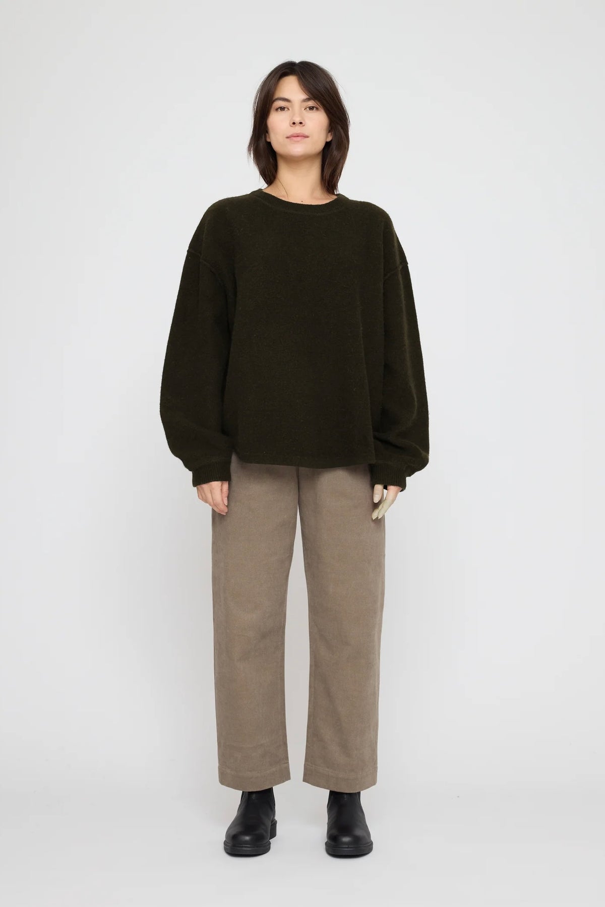 7115 by Szeki Signature Keepsake Jumper / Olive Brown