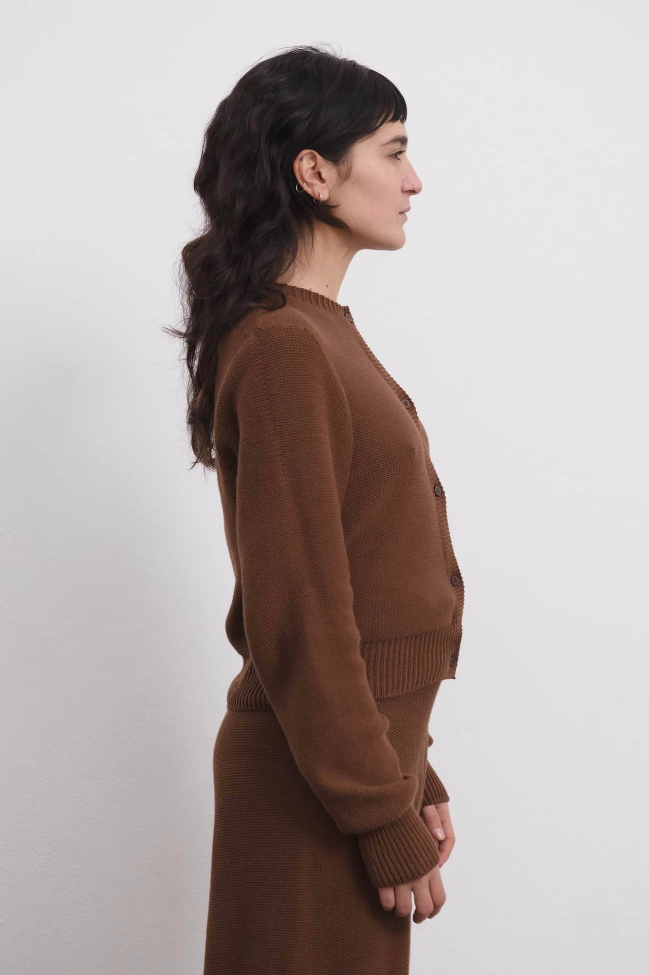 Baserange Tier Cardigan / Nocciola Brown