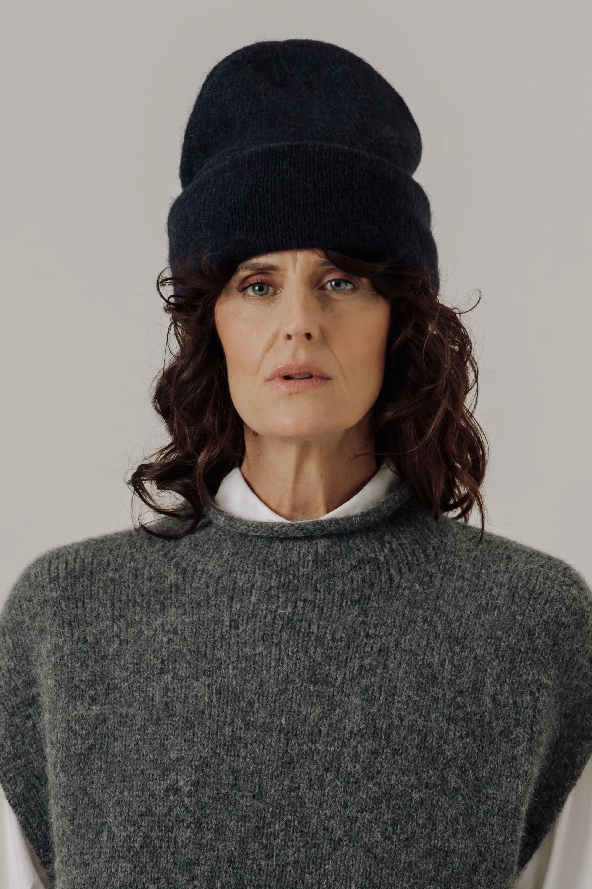 Bare Knitwear Baby Alpaca Andes Beanie / Dark Navy