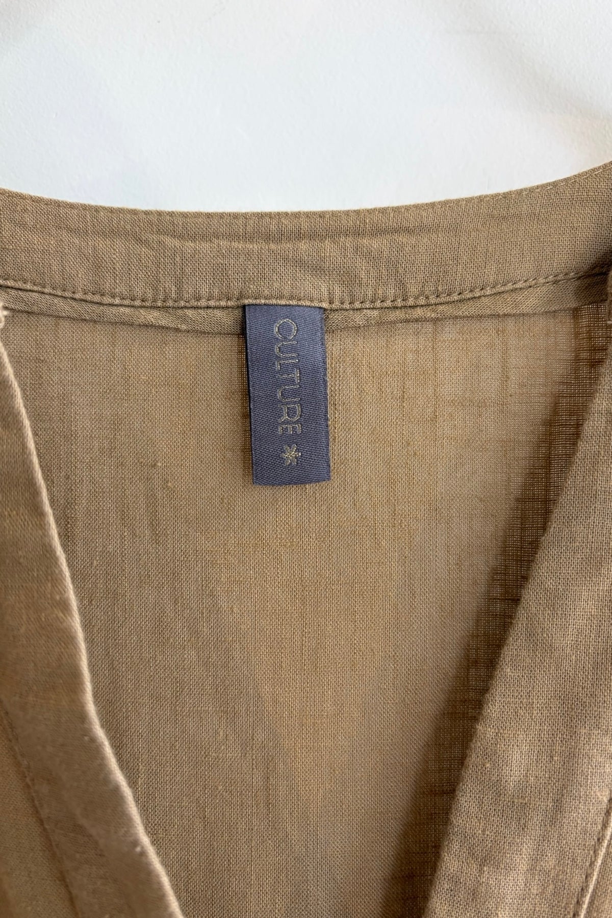 Pre-Loved / Culture V Neck Loose Dress / Tan / Size S