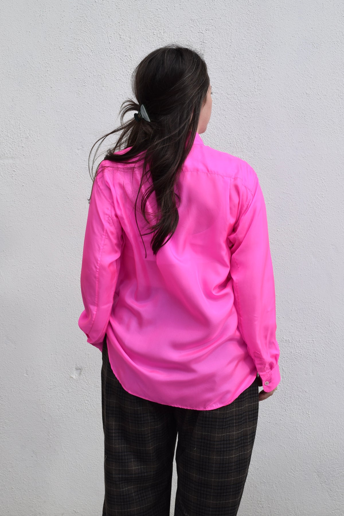 Le Fetiche Nico Silk Blouse / Neon Pink