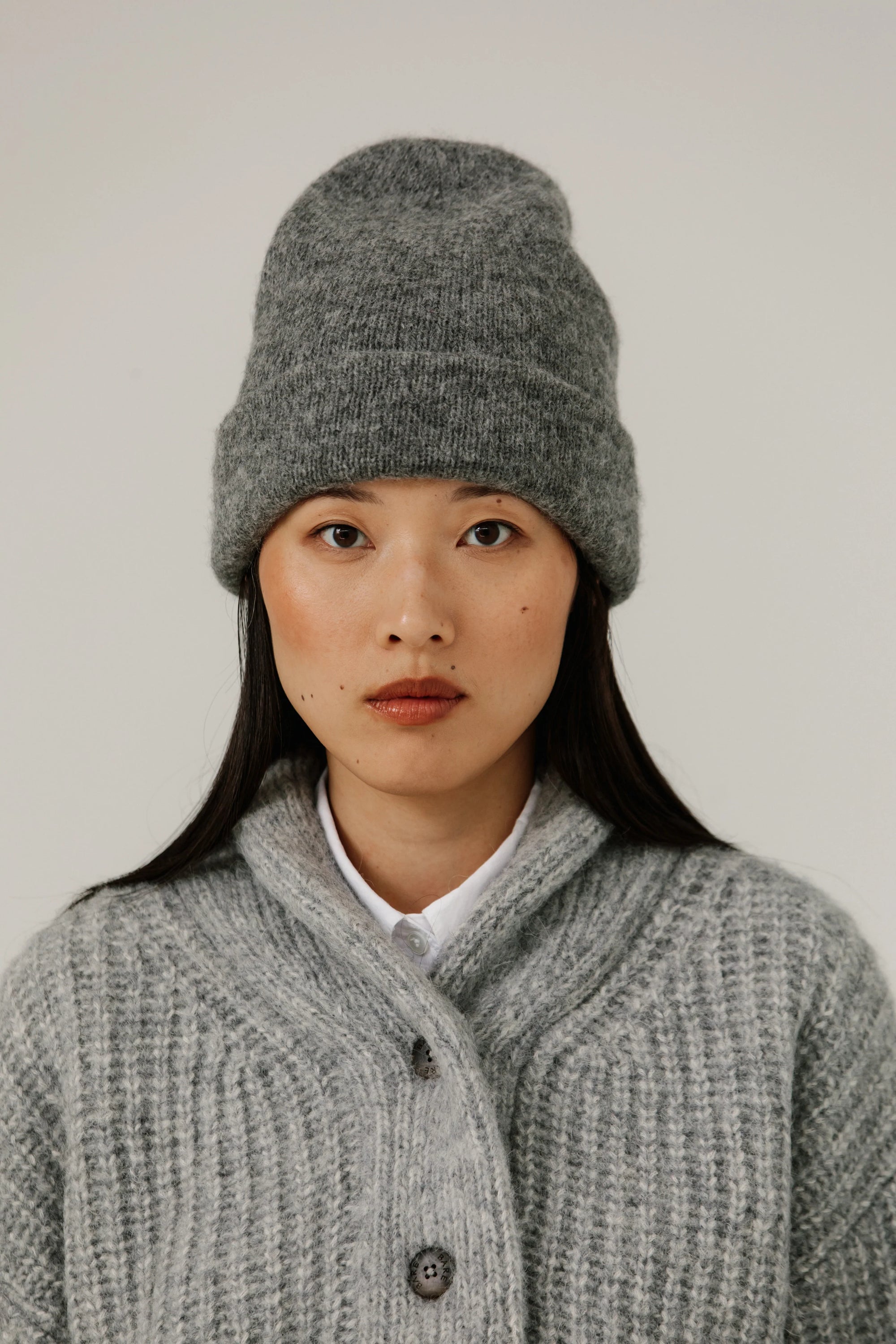 Bare Knitwear Baby Alpaca Andes Beanie / Grey Melange