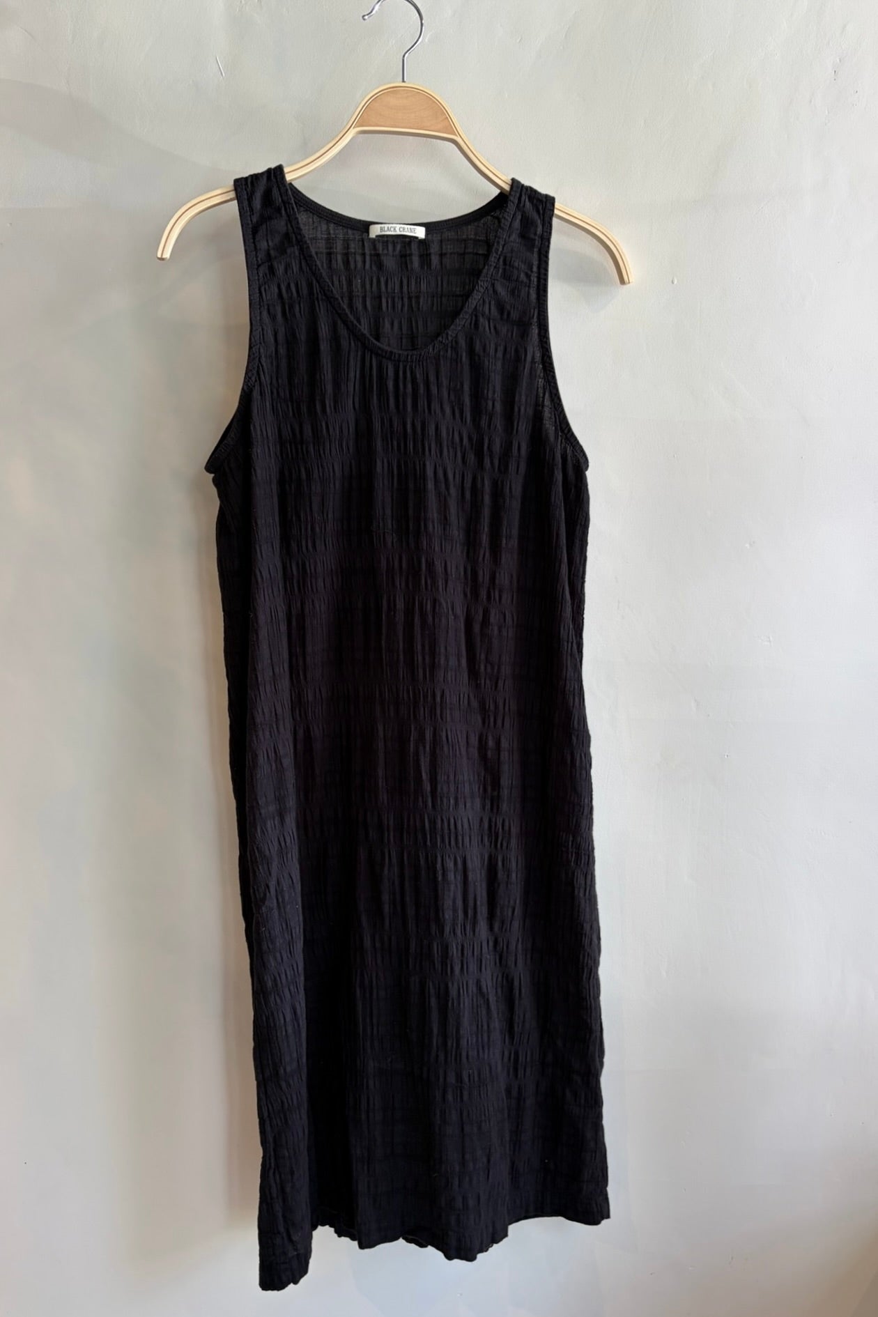 Pre-loved / Black Crane Cotton dress / Black / Small