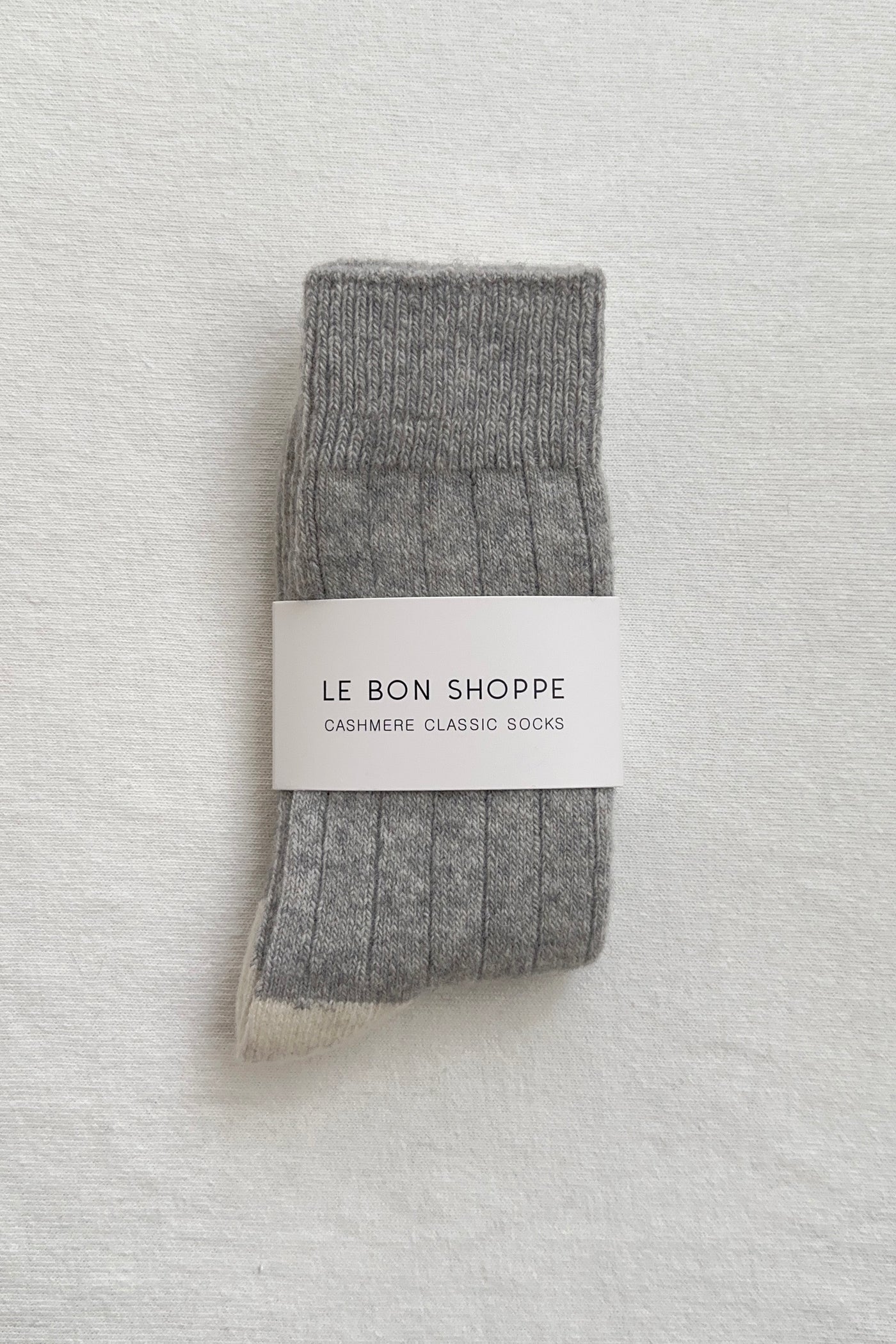 le bon shoppe Classic Cashmere Socks / Grey melange