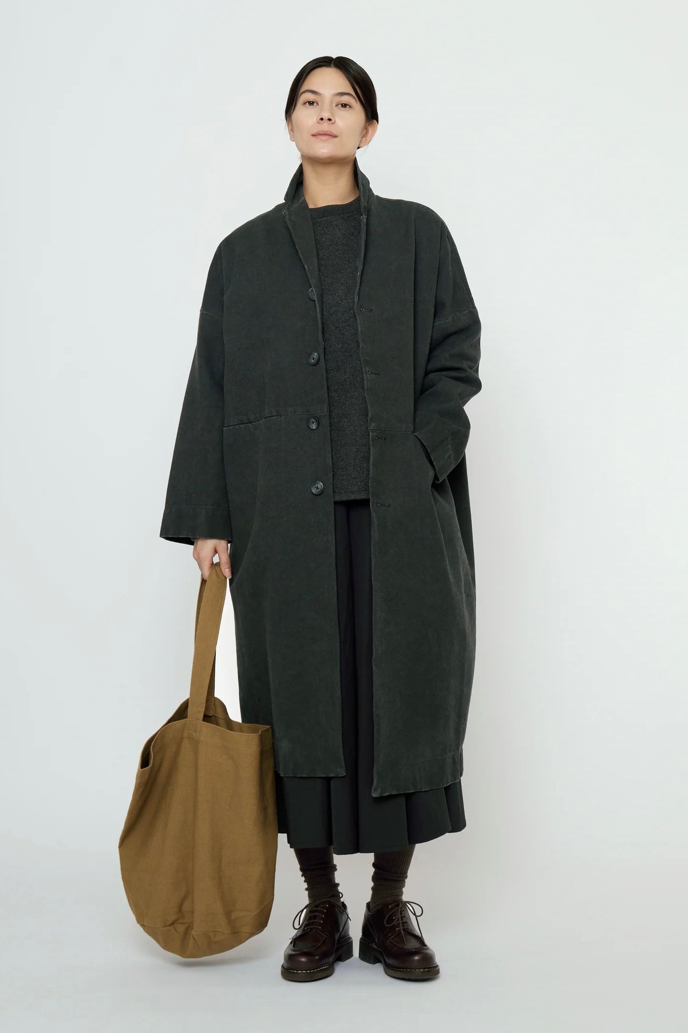 7115 by Szeki Oversized Blazer Coat / Washed Black
