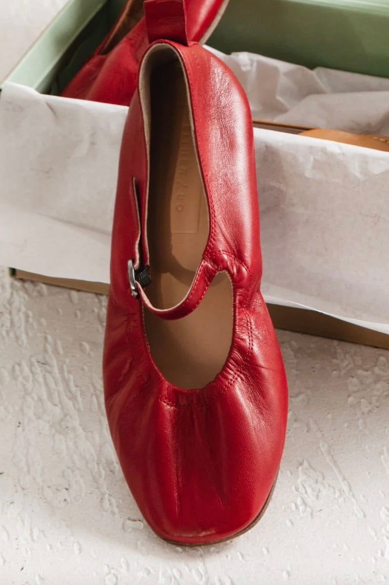 Either/Or Mary Jane Flat / Red