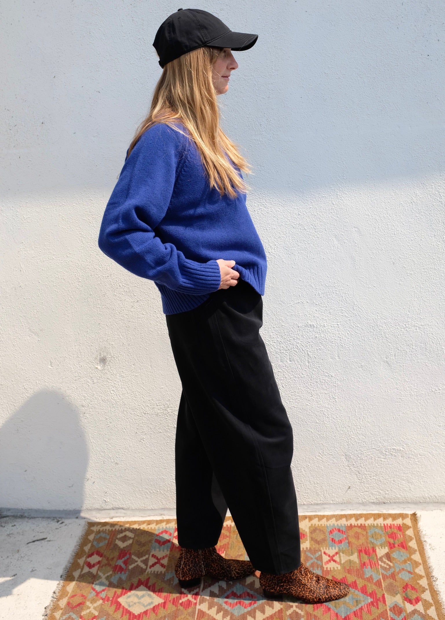 Curve Legged Work Trouser / Black Brushed Canvas
