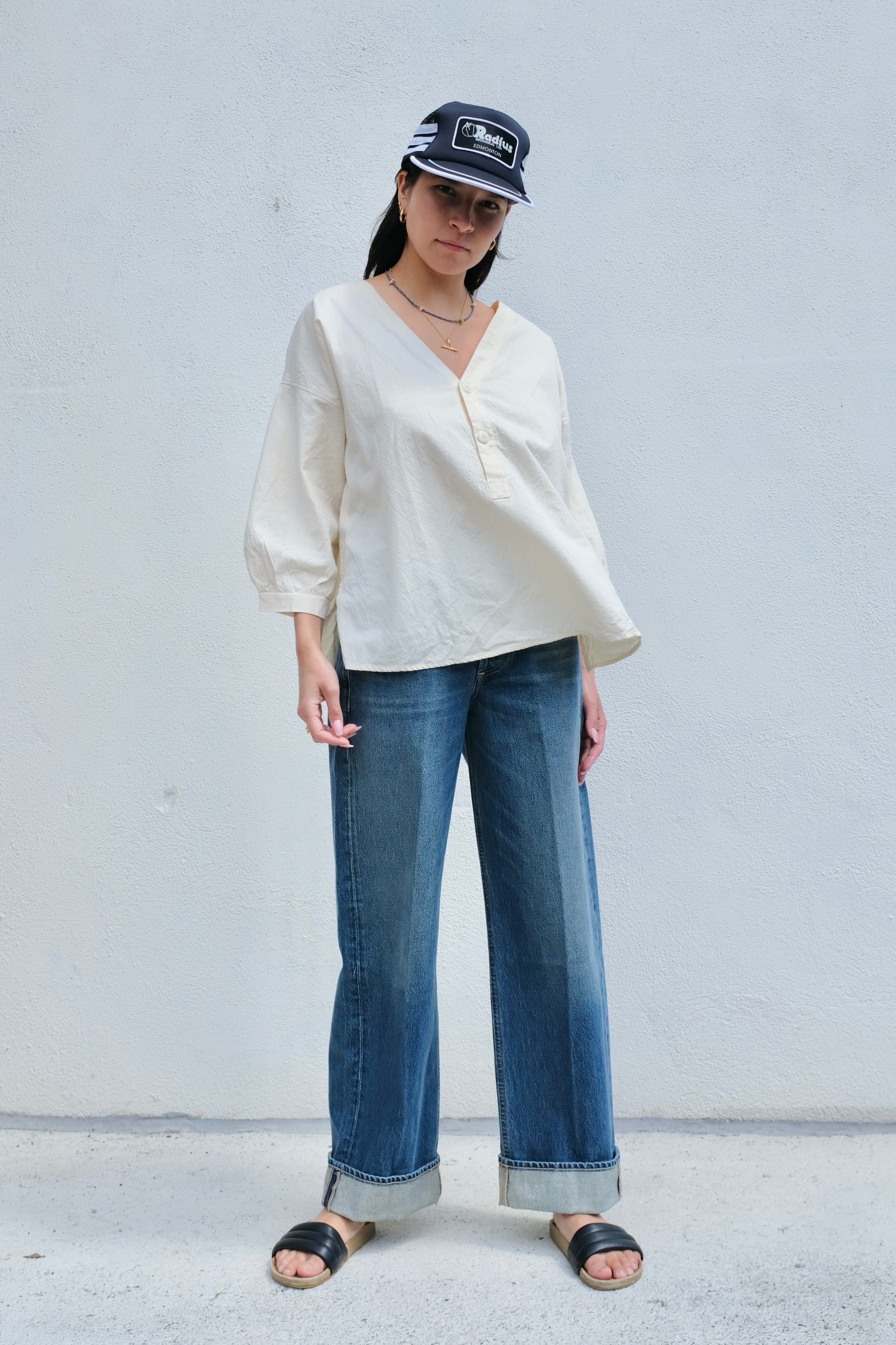 Wol Hide Woven Popover / Natural