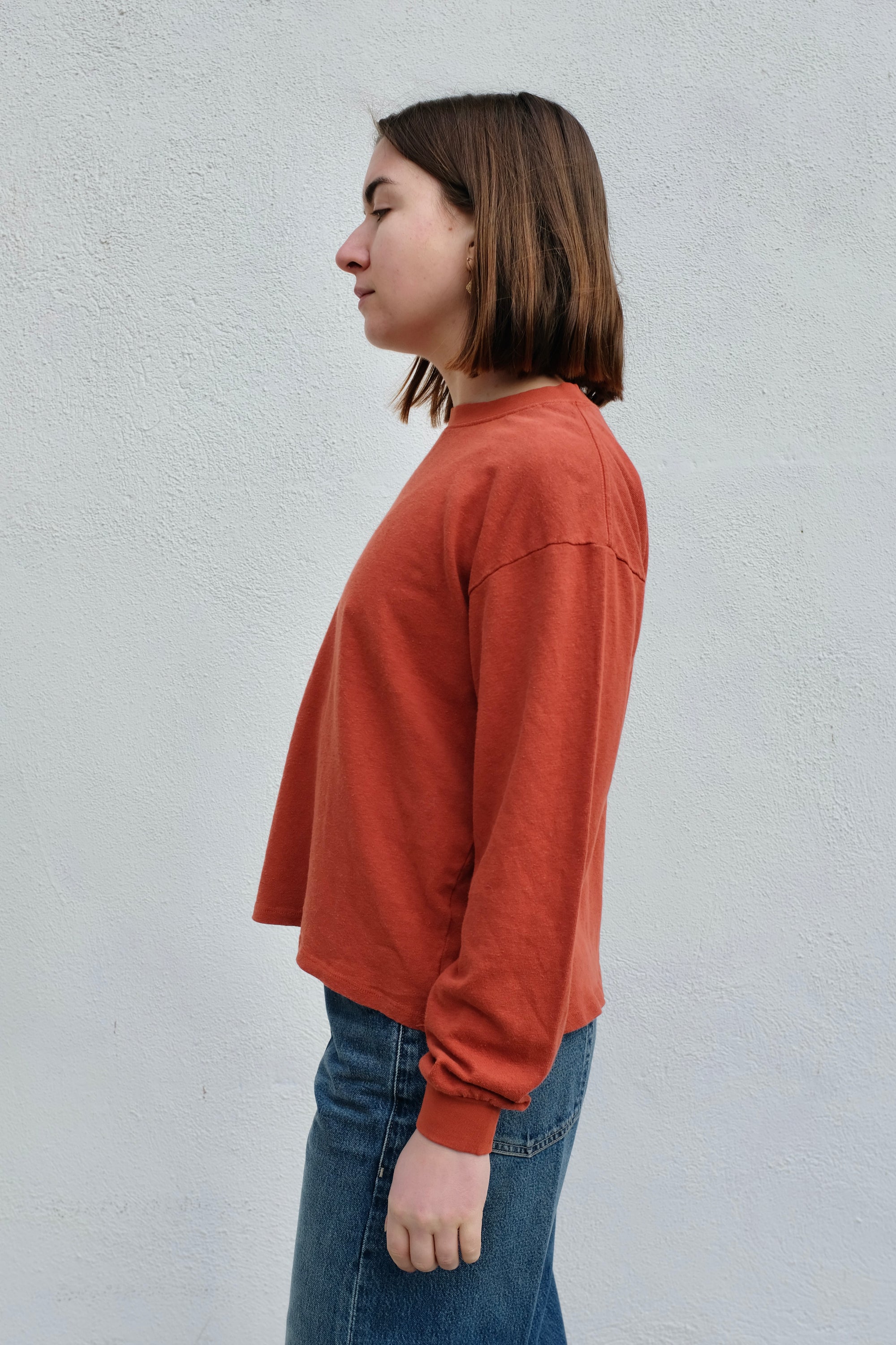 Jungmaven Cropped Long Sleeve Tee / Rooibos Tea