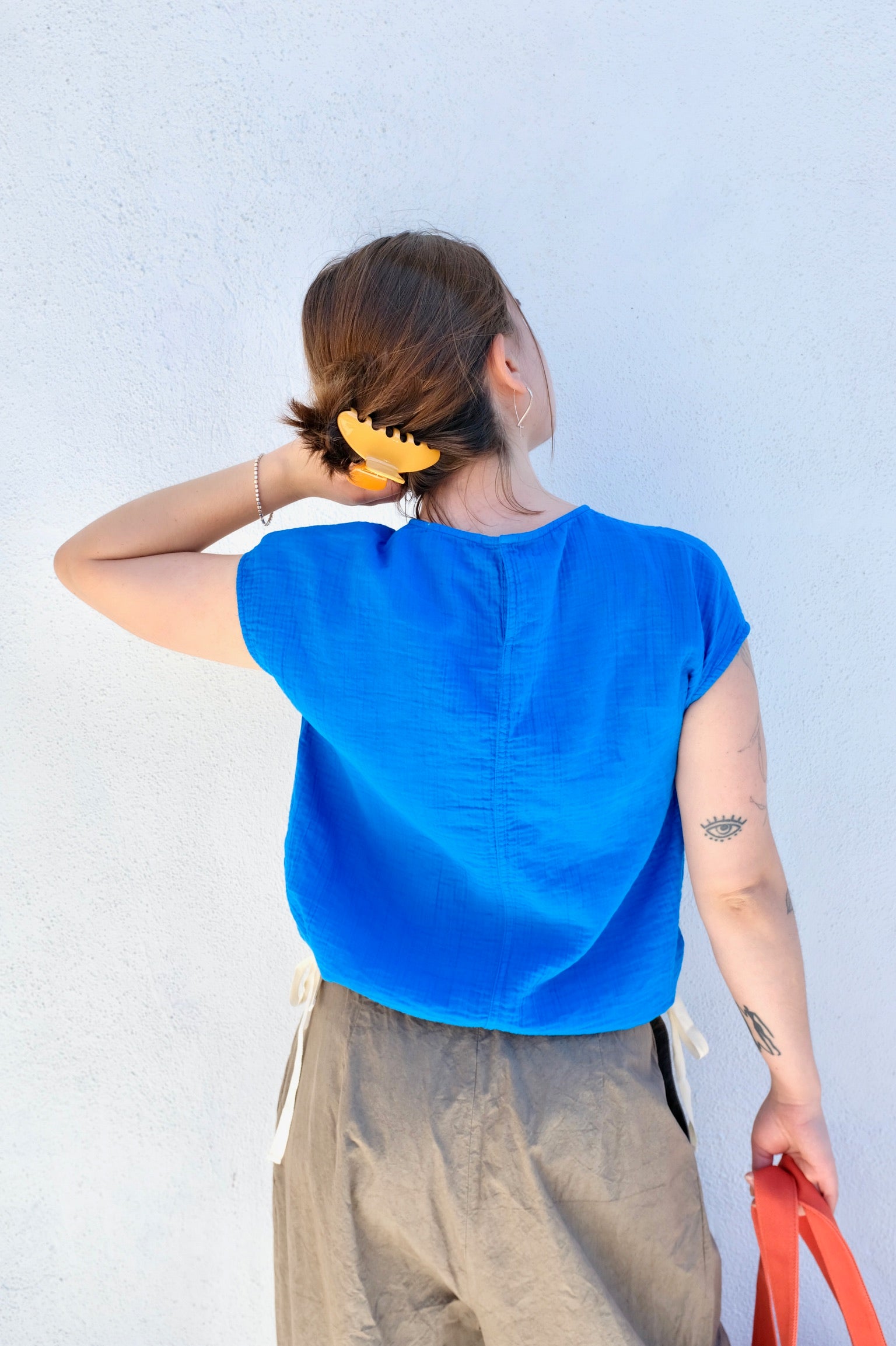 Atelier Delphine Slip On Blouse Cap Sleeve / Sailor's Blue