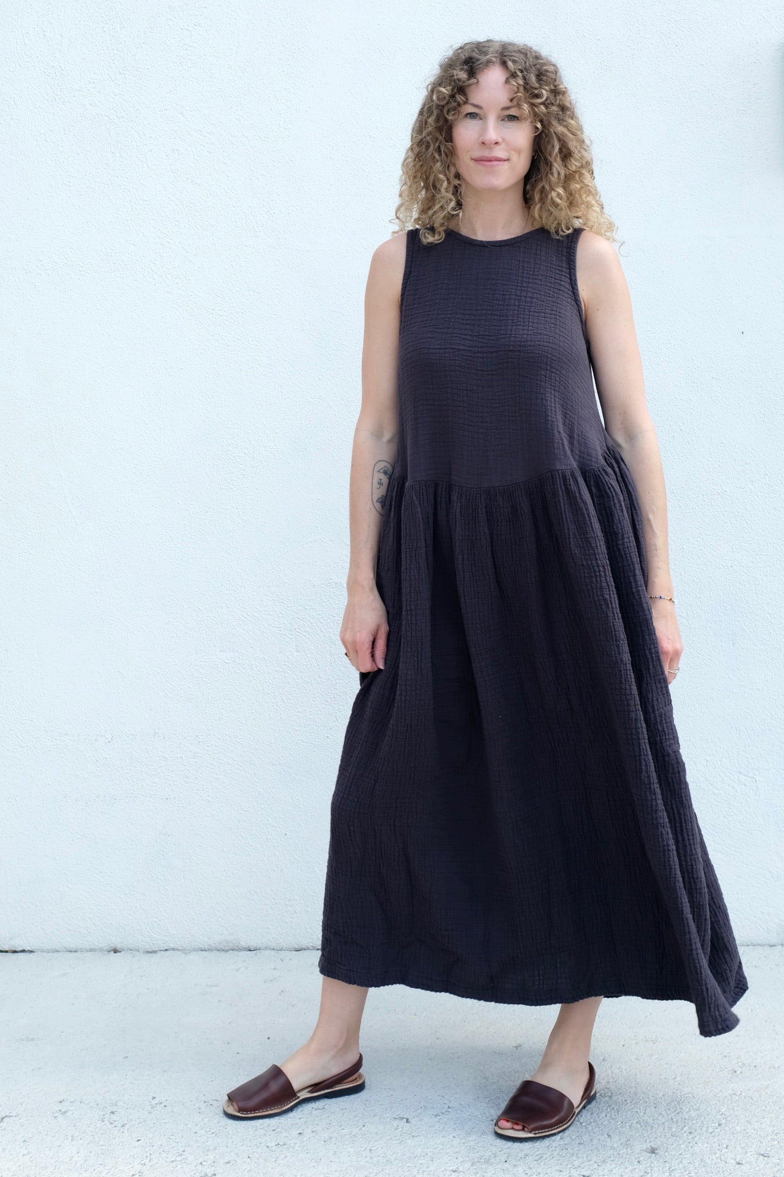 Black Crane SS23 Tank Dress / Graphite