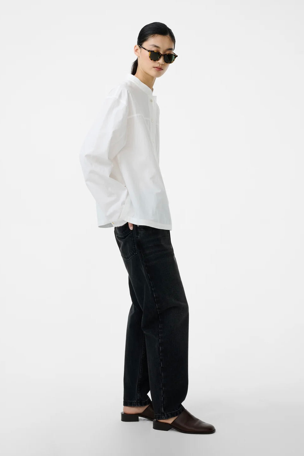Studio Nicholson Vega Half Placket Shirt / Optic White