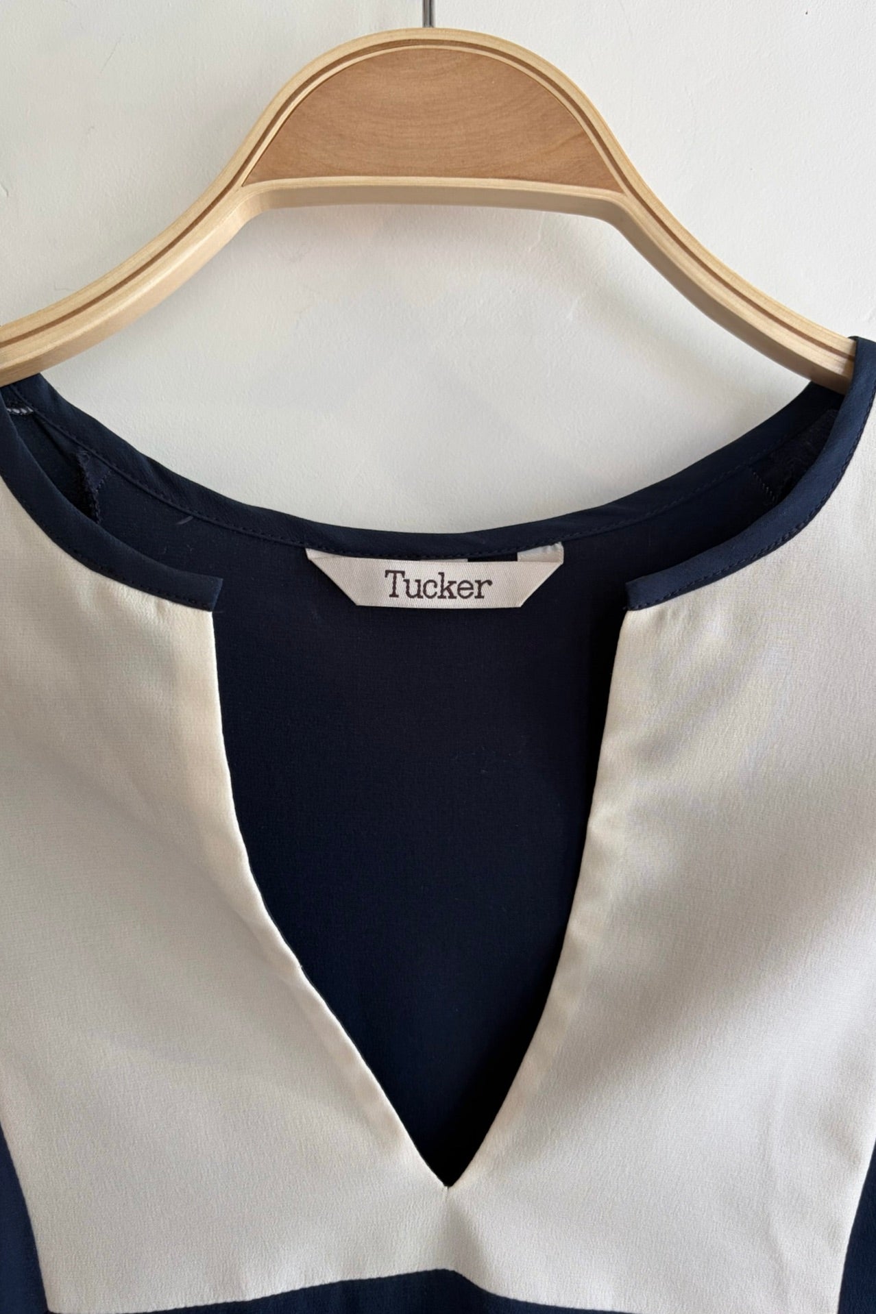Pre-Loved / Tucker Silk Dress / Navy / Size M