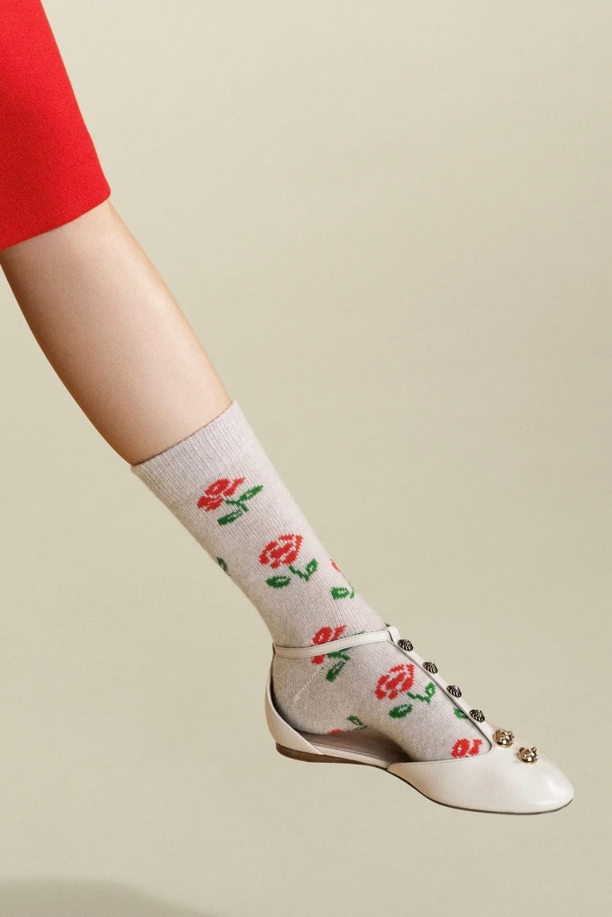 Sporatic Rose Cashmere Crew / Oatmeal