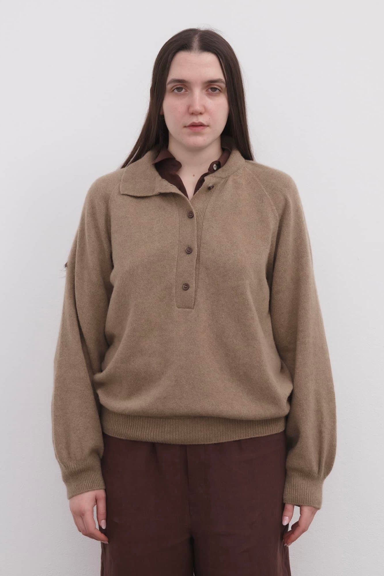 Baserange Soar Cashmere Polo / Rovere Brown